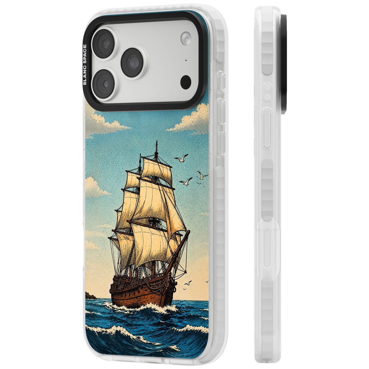Ship at Sea iPhone 18 Pro Max Impact Clear Phone Case side