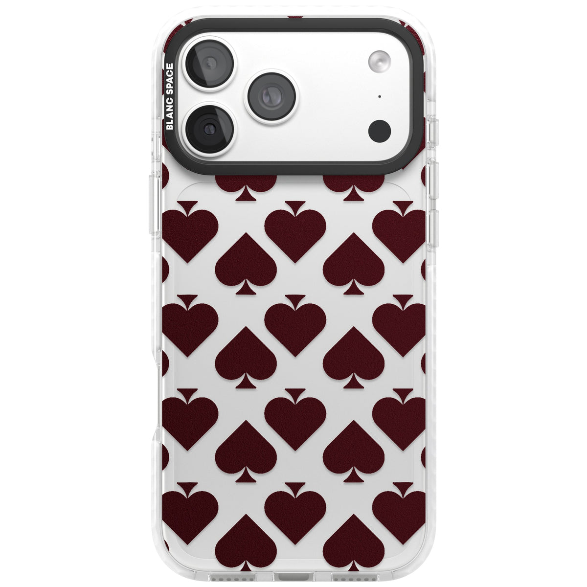 Burgundy Suits iPhone 18 Pro Max Impact Clear Phone Case front