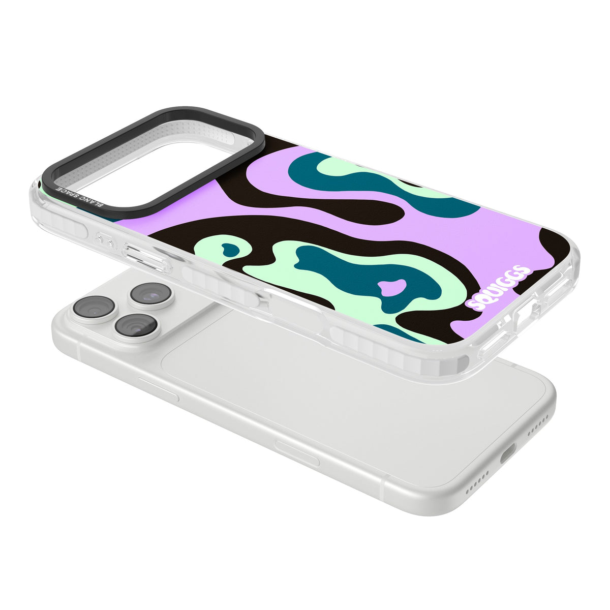 Purple River iPhone 18 Pro Max Impact Clear Phone Case angled