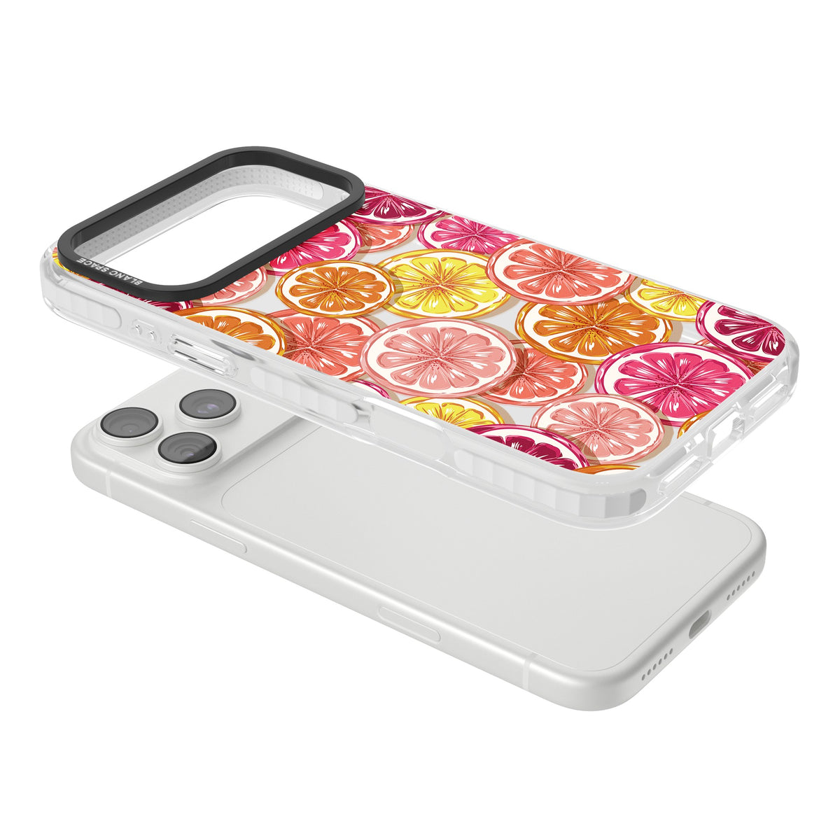 Citrus Fiesta iPhone 18 Pro Max Impact Clear Phone Case angled