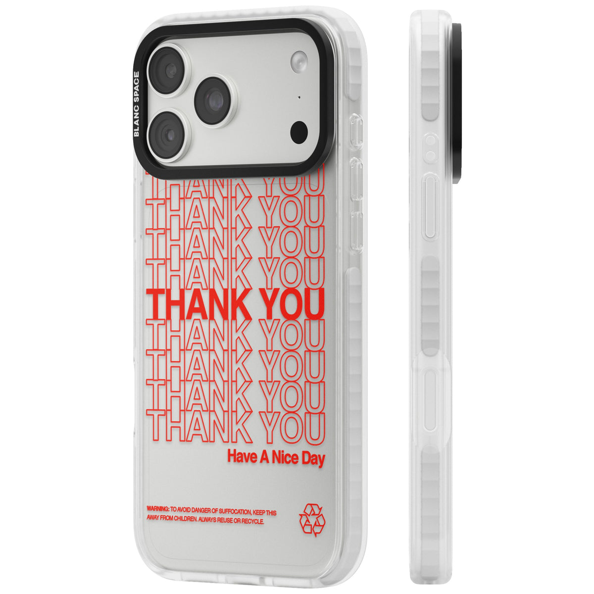 Thank You Have A Nice Day iPhone 18 Pro Max Impact Clear Phone Case side