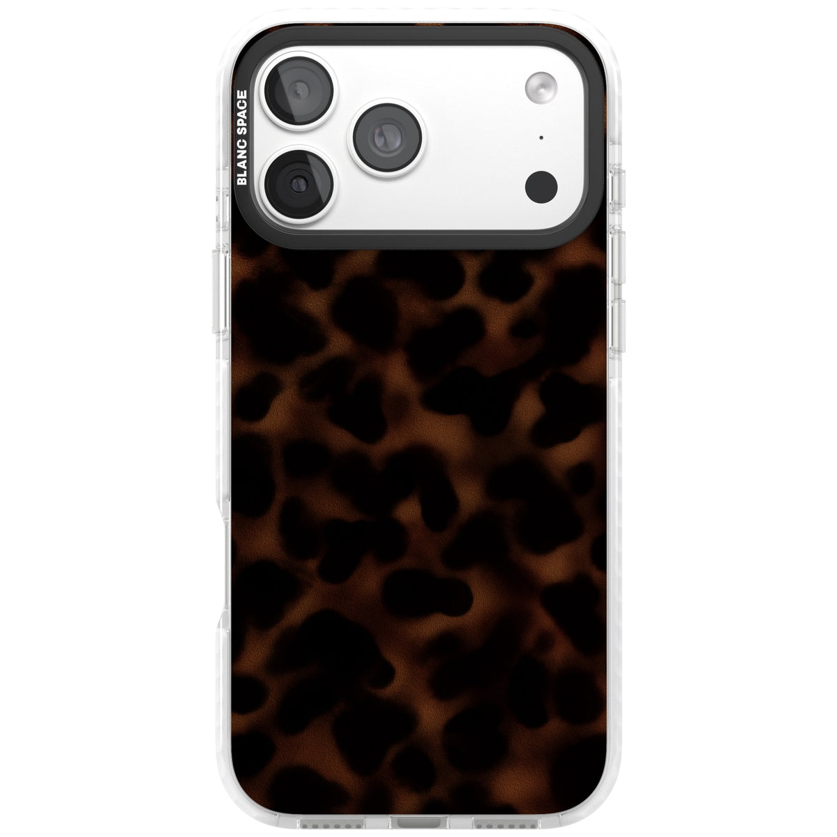 Dark Tortoise Shell old money iPhone case featuring a dark tortoiseshell pattern with amber and black animal print tones iPhone 18 Pro Max Impact Clear Phone Case front