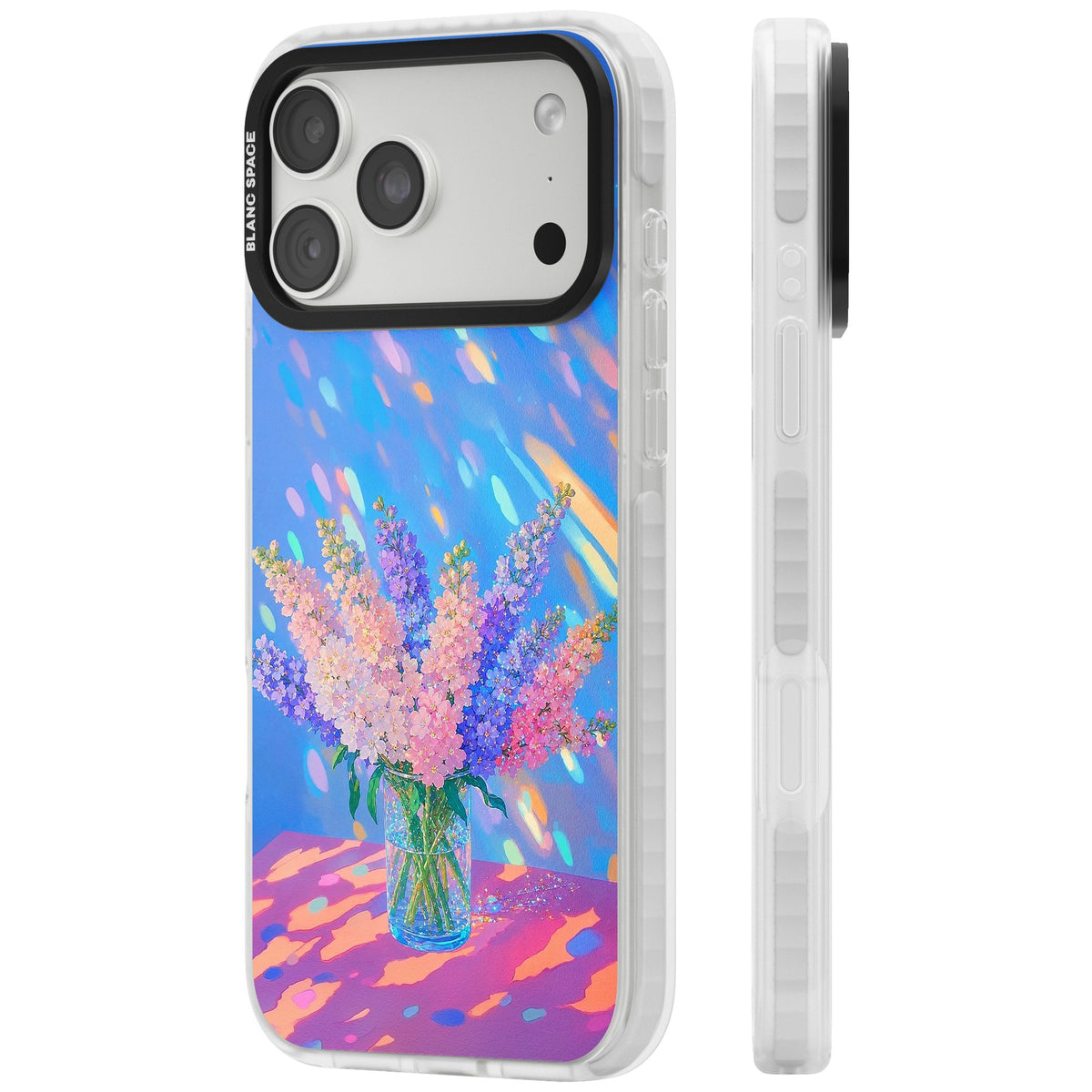 Bubblegum Flowers iPhone 18 Pro Max Impact Clear Phone Case side