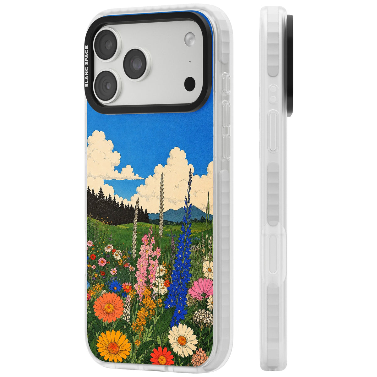 Wildbloom iPhone 18 Pro Max Impact Clear Phone Case side