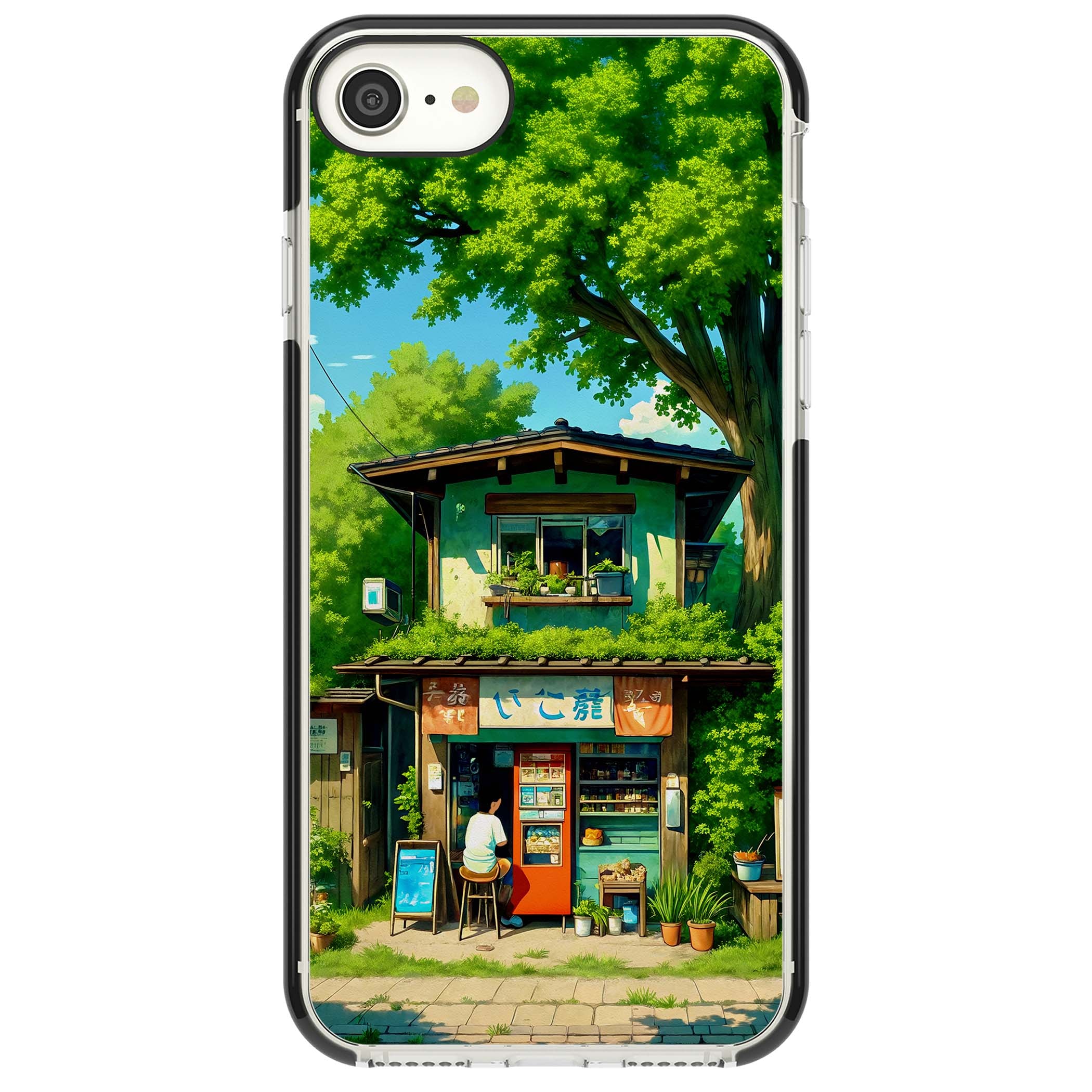 Countryside Kiosk for her iPhone case | Black Impact case for iPhone SE