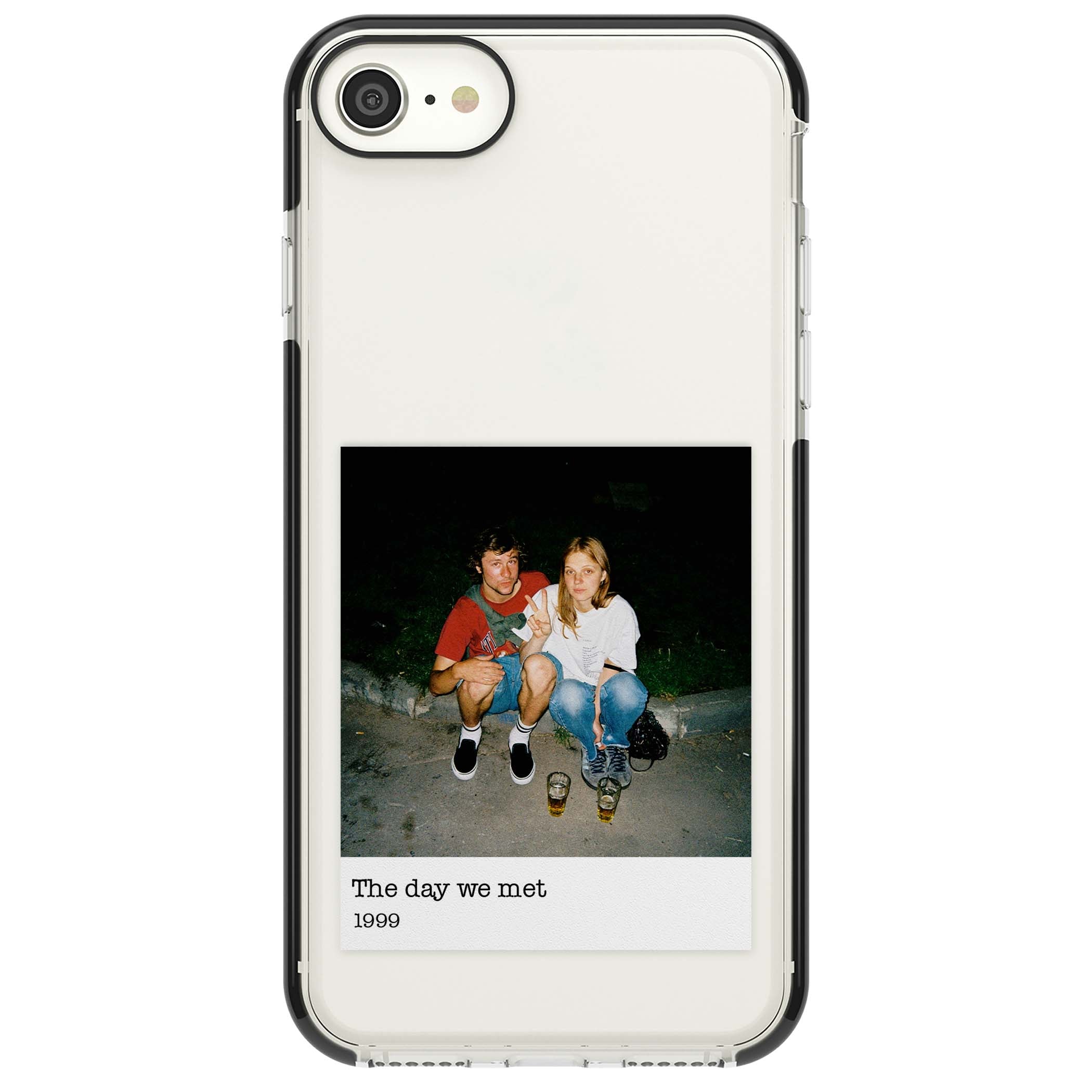 Photo Memory minimal iPhone case | Black Impact case for iPhone SE