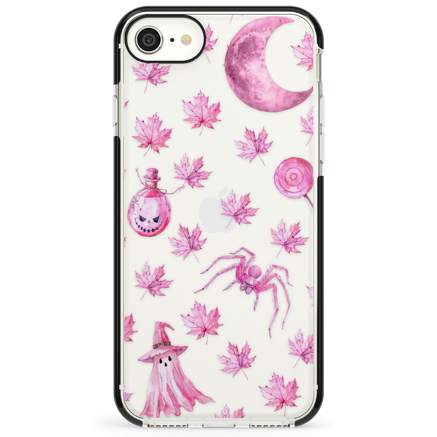 Pink Moon & Maple Impact Phone Case for iPhone SE