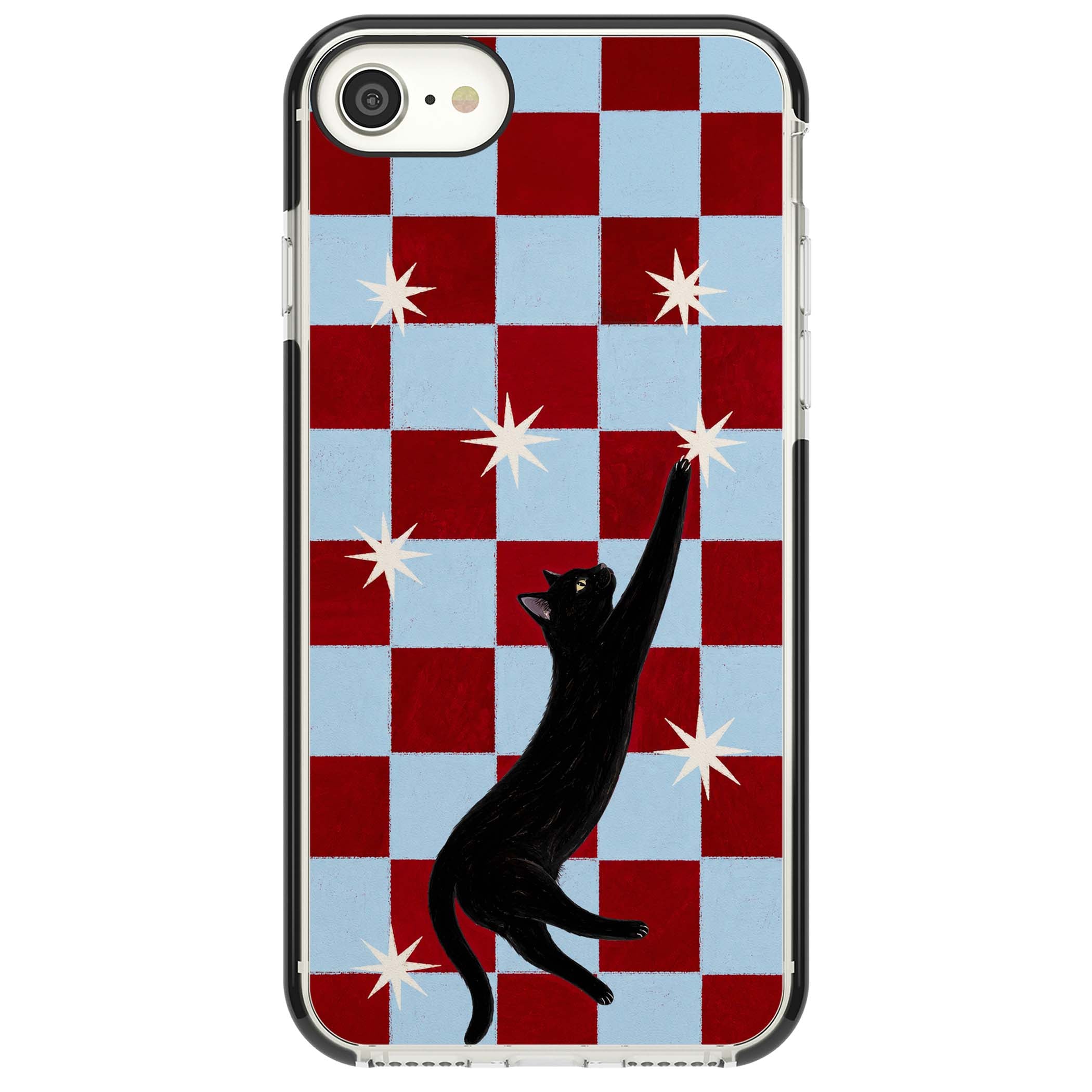 Starlit Kitty animals iPhone case | Black Impact case for iPhone SE