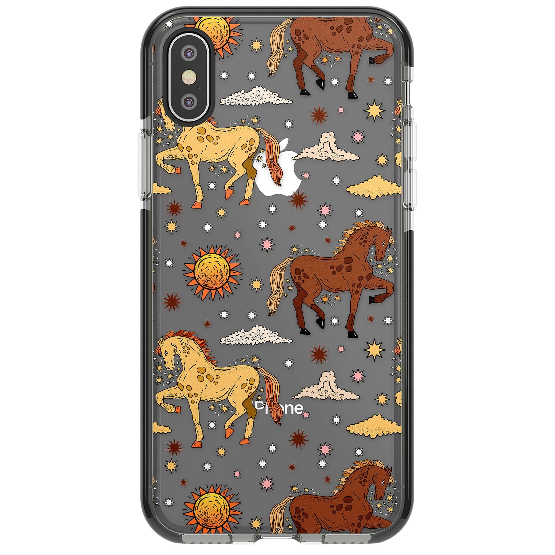 Elevate Your Phone'S Style With This Boho Celestial Sun & Eye Phone Case, Featuring A Mystical Blend Of Suns, All-Seeing Eyes, Butterflies, Stars, And