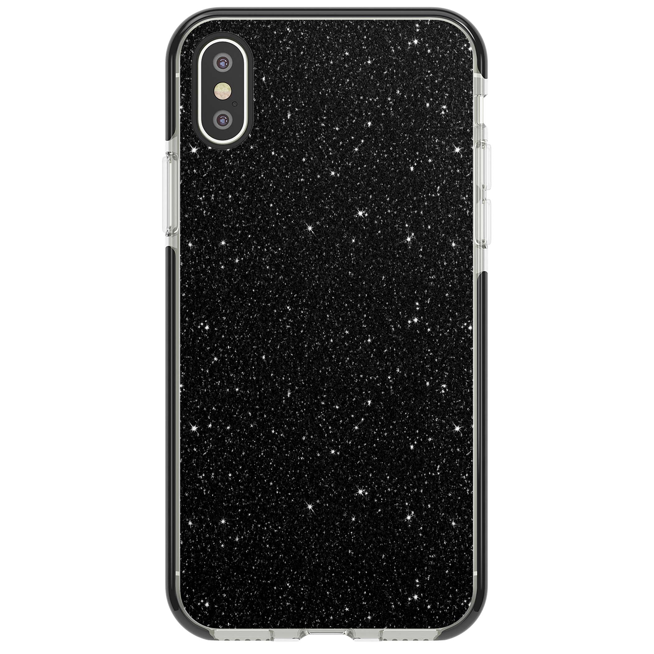 Black Glitter black glitter iPhone case featuring an all-over sparkly shimmer pattern on a jet black base | Black Impact case for iPhone X, iPhone XS Max, iPhone XR