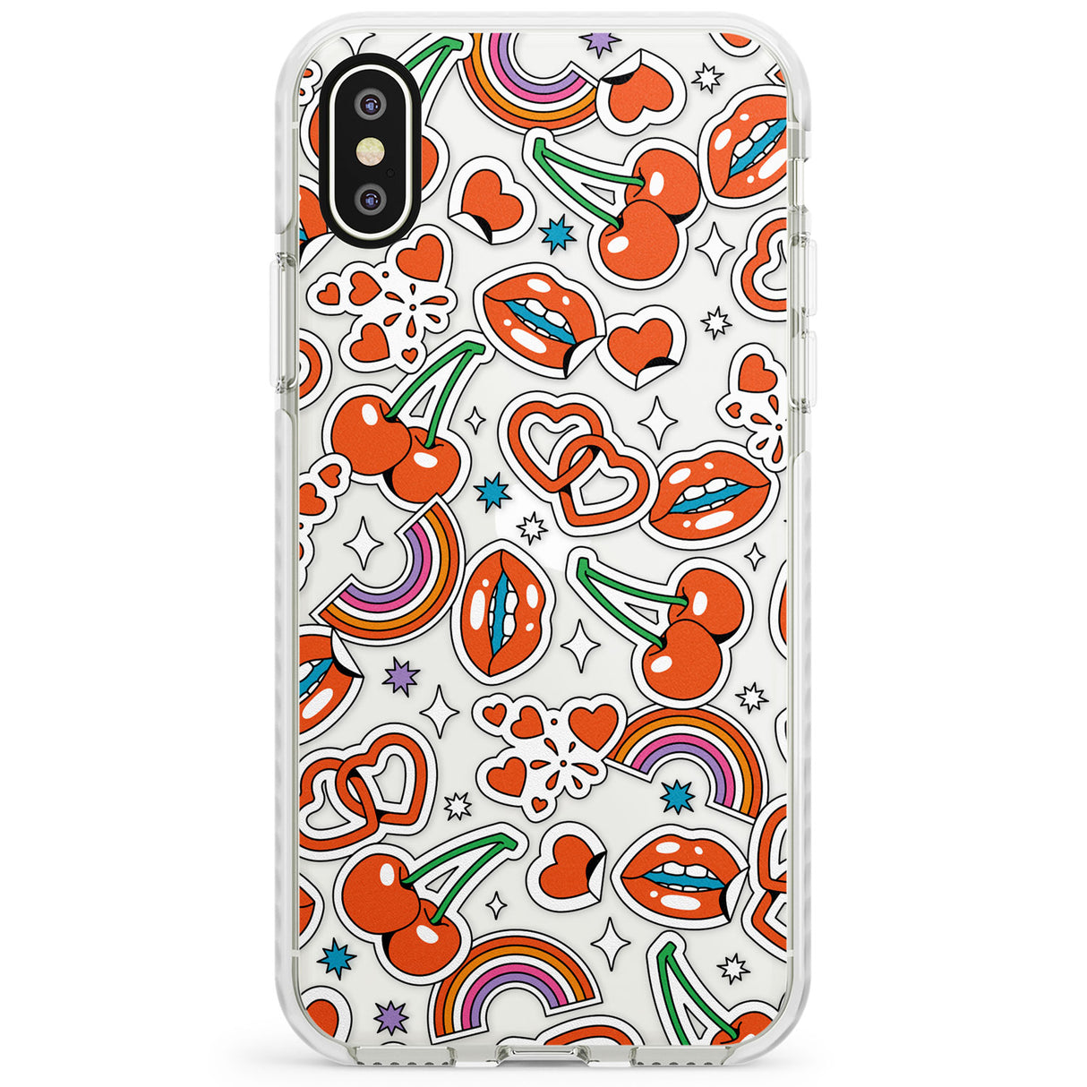 Red Sticker Pop Impact Phone Case for iPhone X XS Max XR