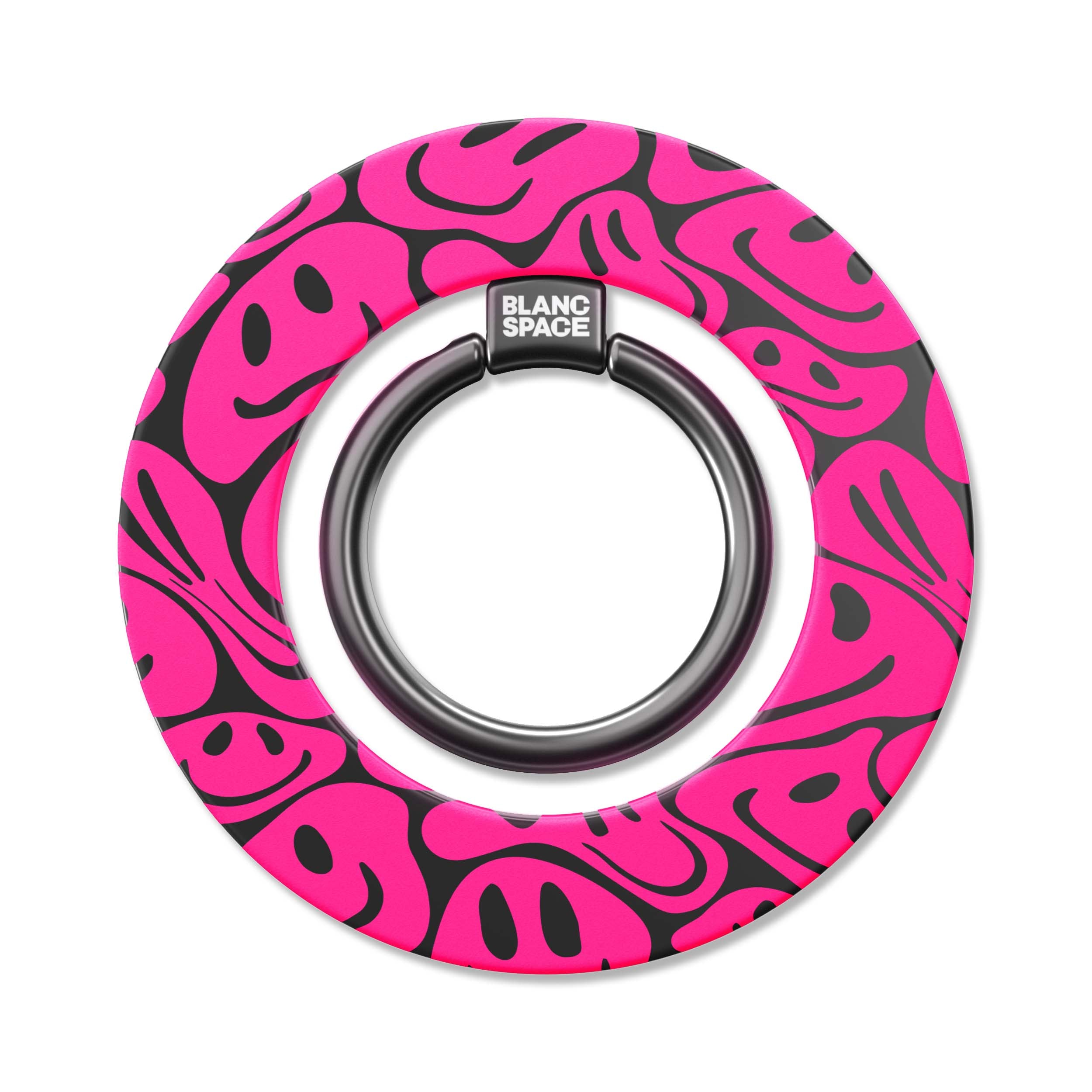 Pink Acid Smiles Magsafe Grip Magsafe Grip Black