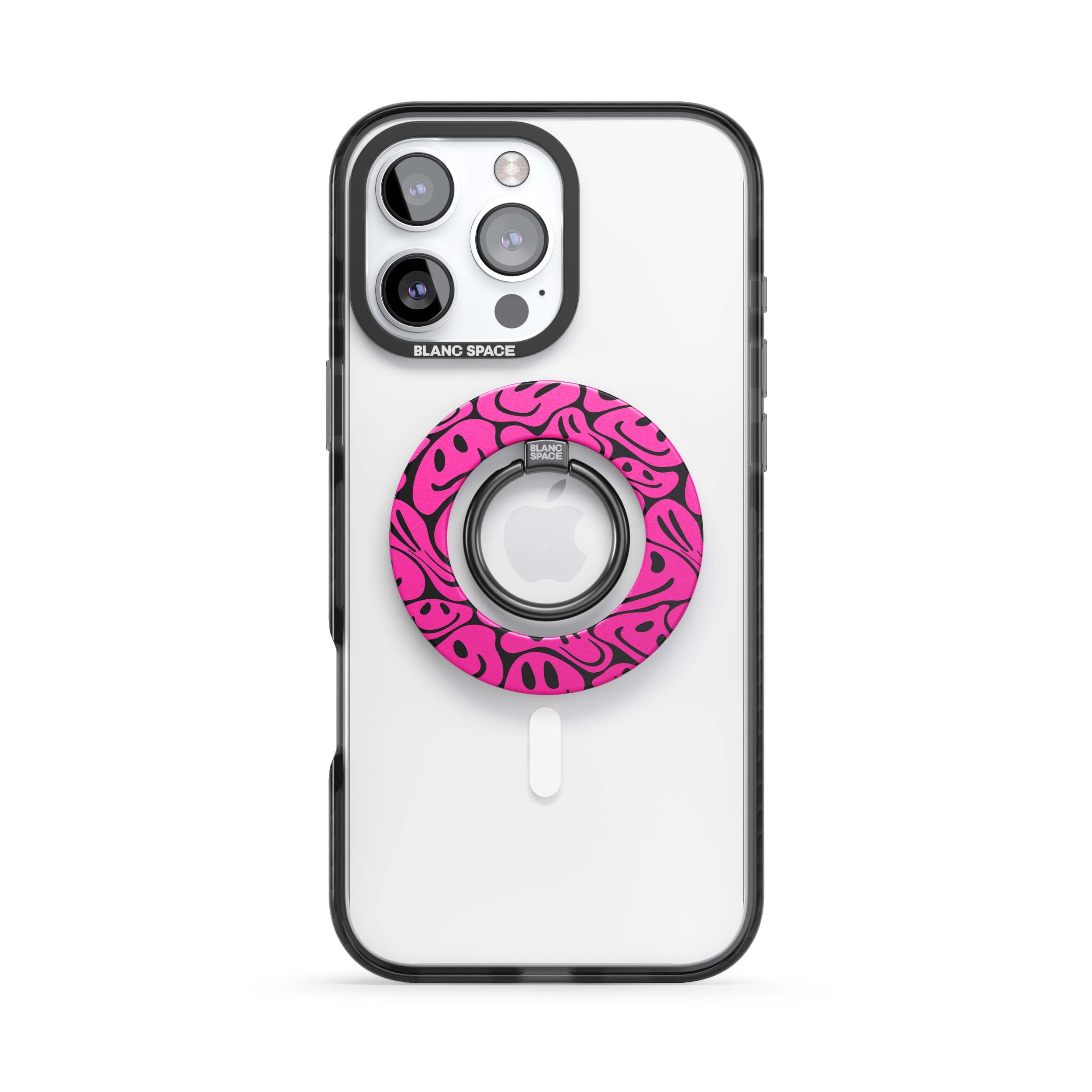Pink Acid Smiles Magsafe Grip Magsafe Grip Black