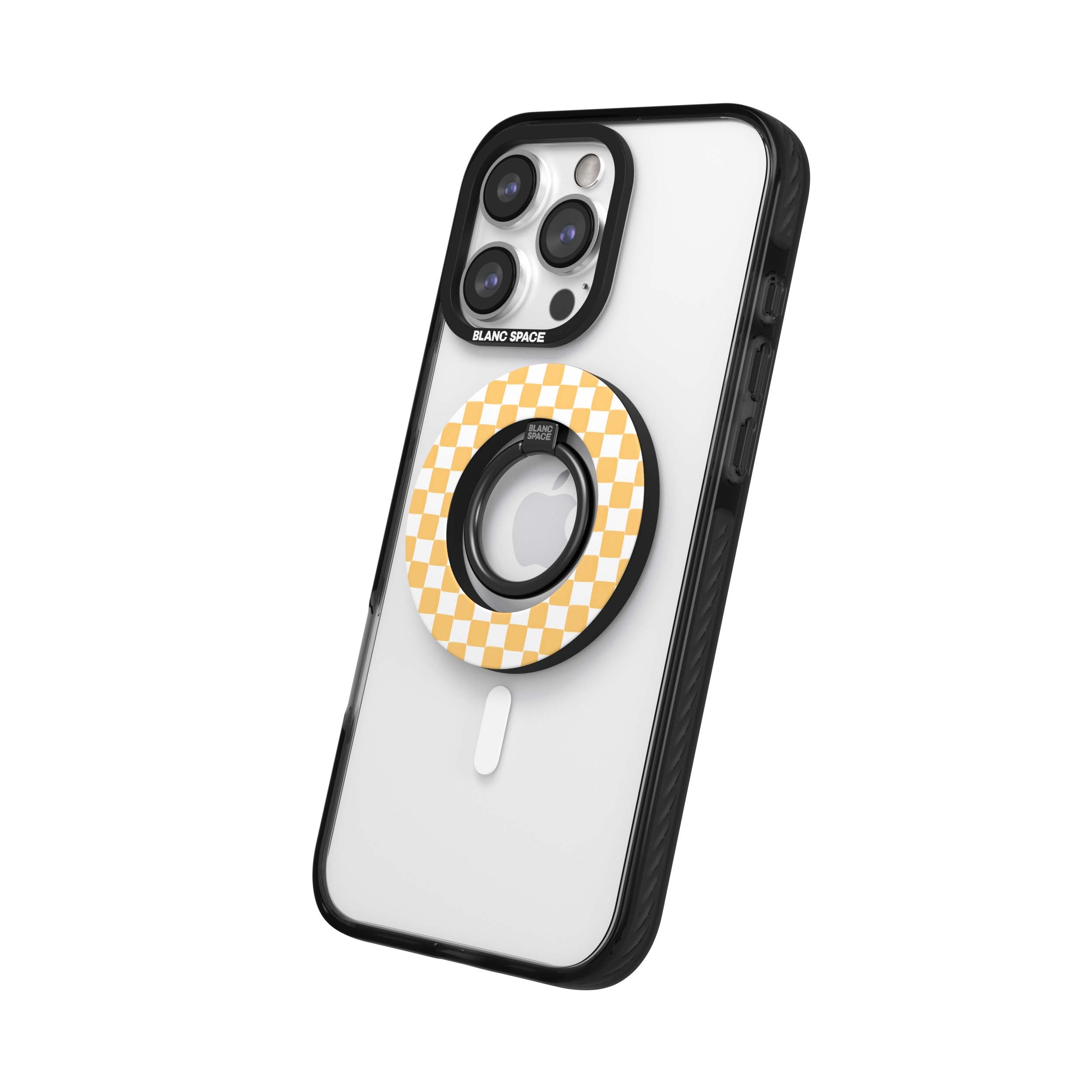 Coastal Italian Check Pattern Magsafe Grip Magsafe Grip Black