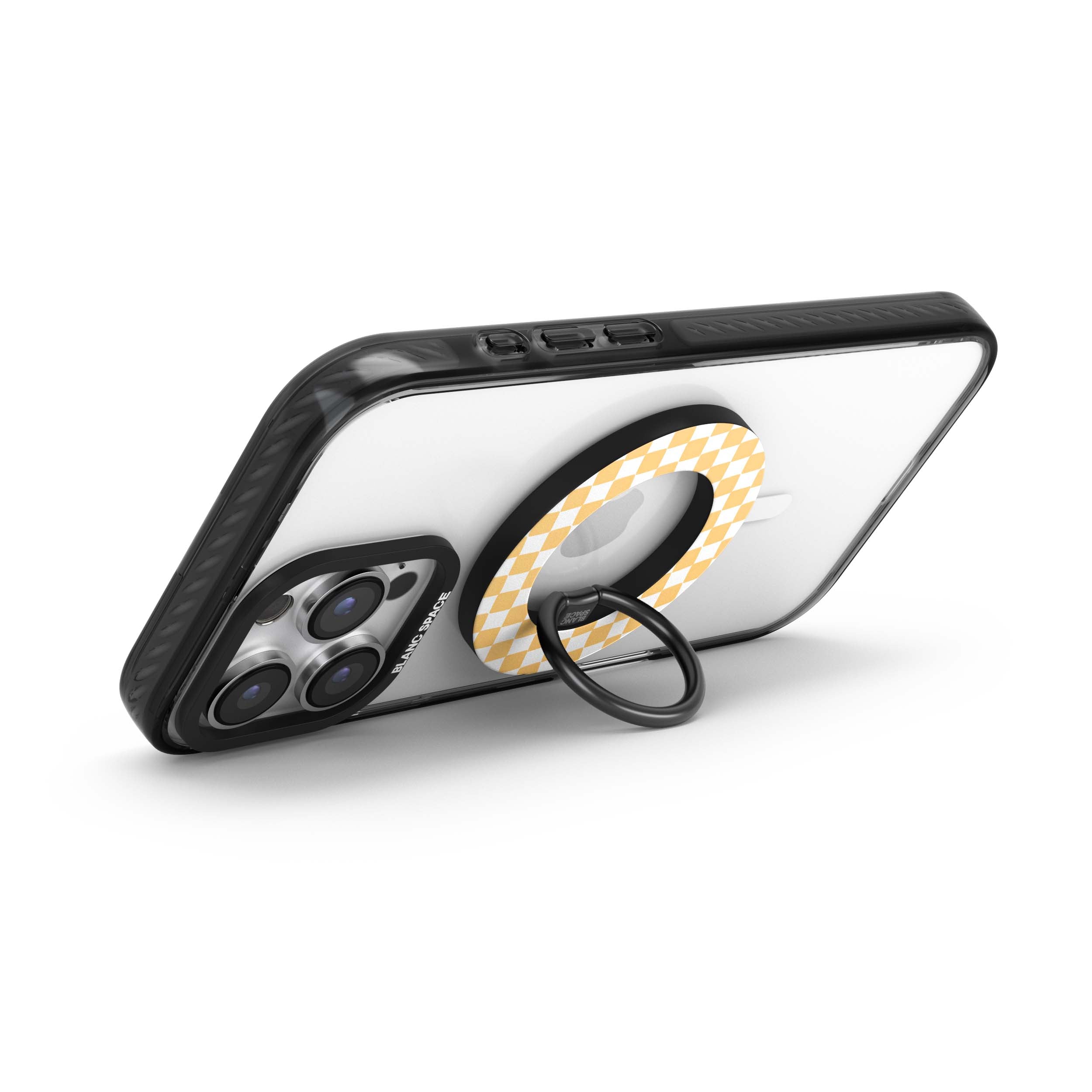 Coastal Italian Check Pattern Magsafe Grip Magsafe Grip Black