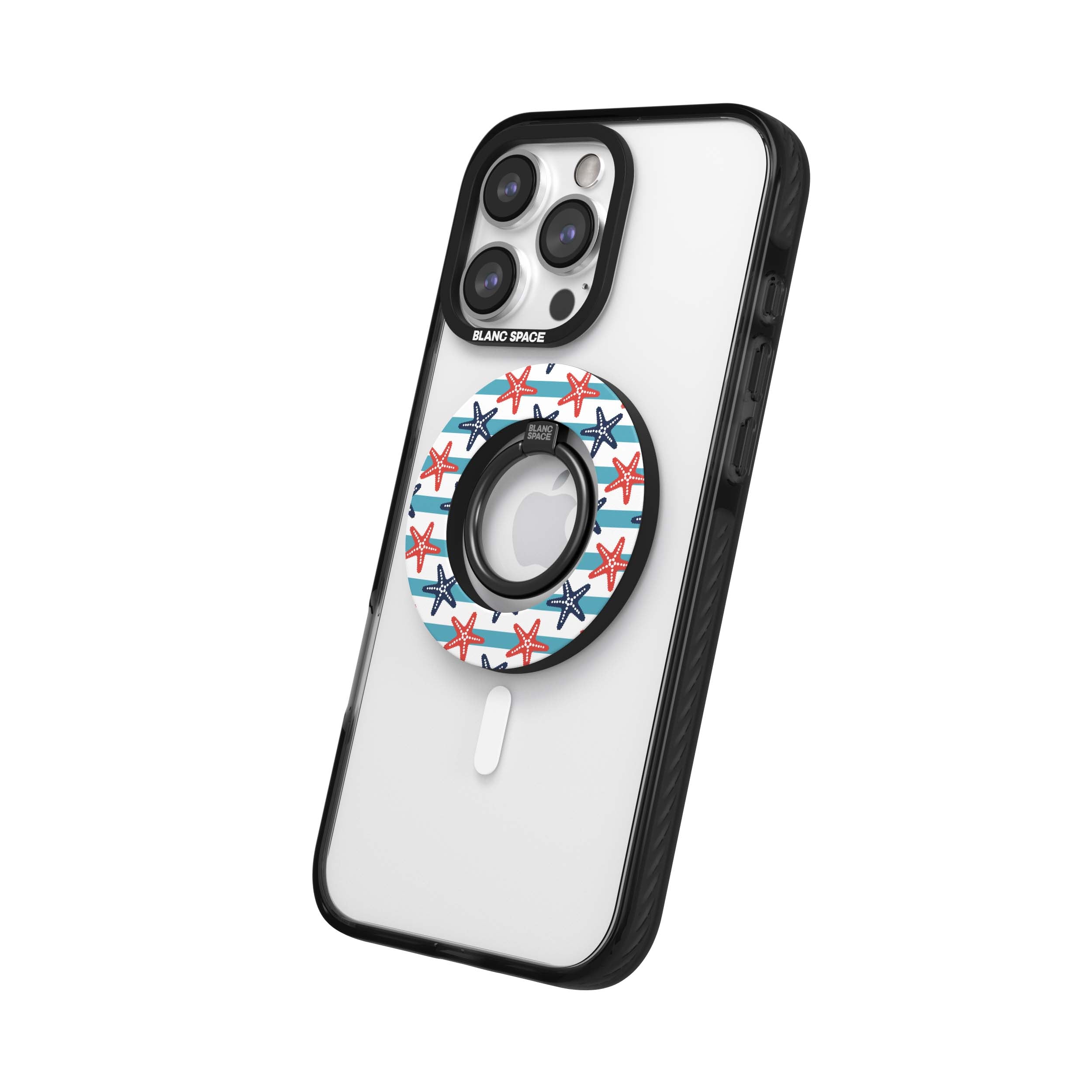 Coastal Italian Check Pattern Magsafe Grip Magsafe Grip Black