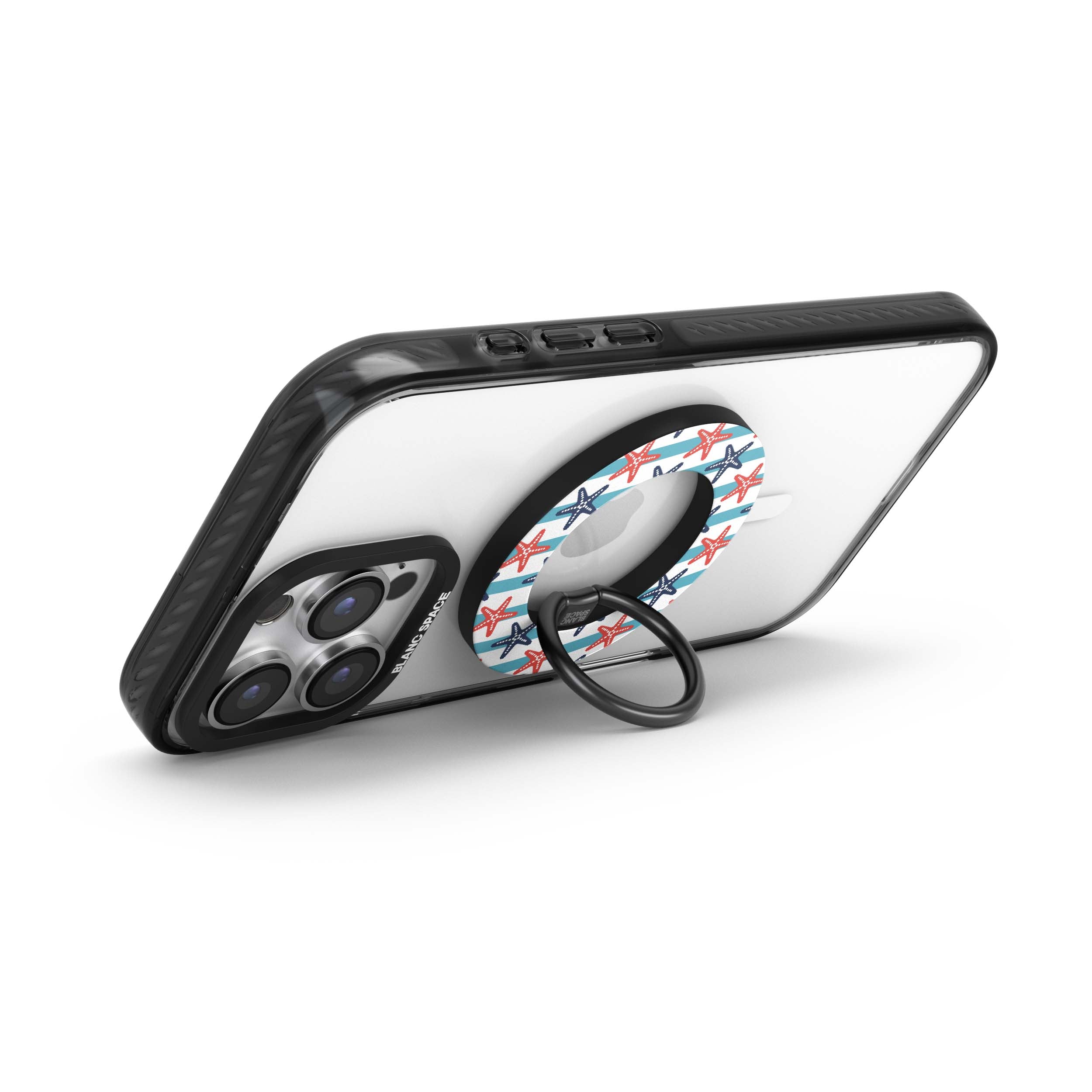 Coastal Italian Check Pattern Magsafe Grip Magsafe Grip Black