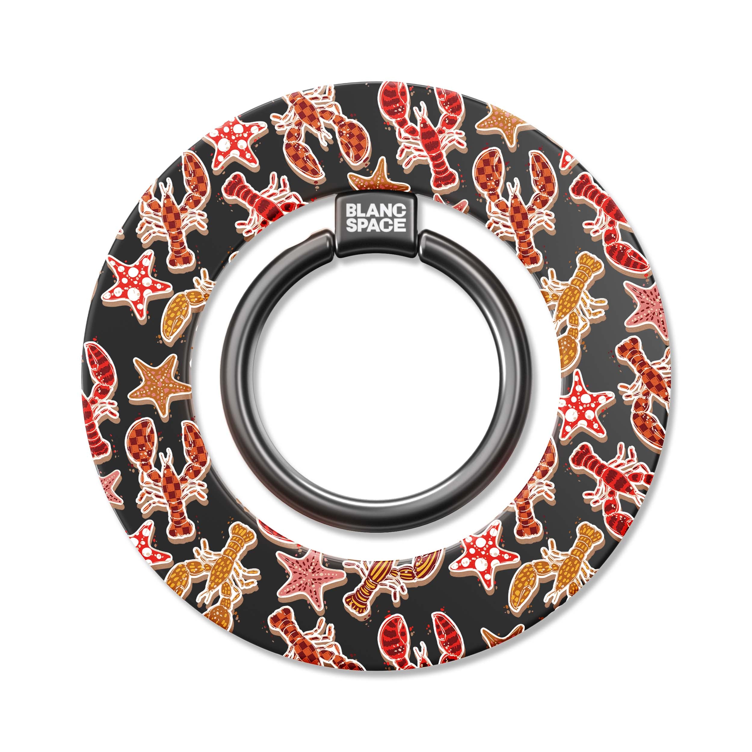 Coastal Italian Check Pattern Magsafe Grip Magsafe Grip Black