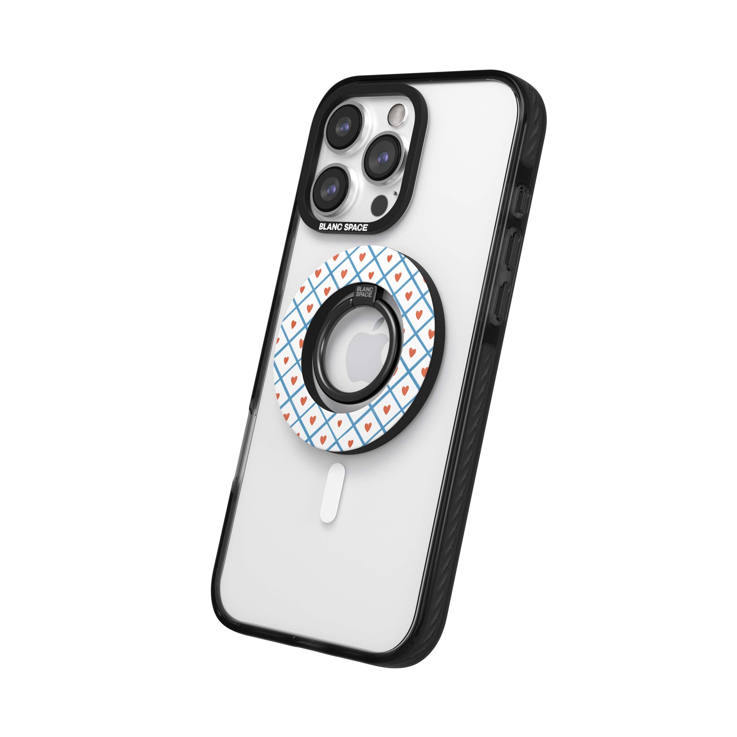 Coastal Italian Check Pattern Magsafe Grip Magsafe Grip Black