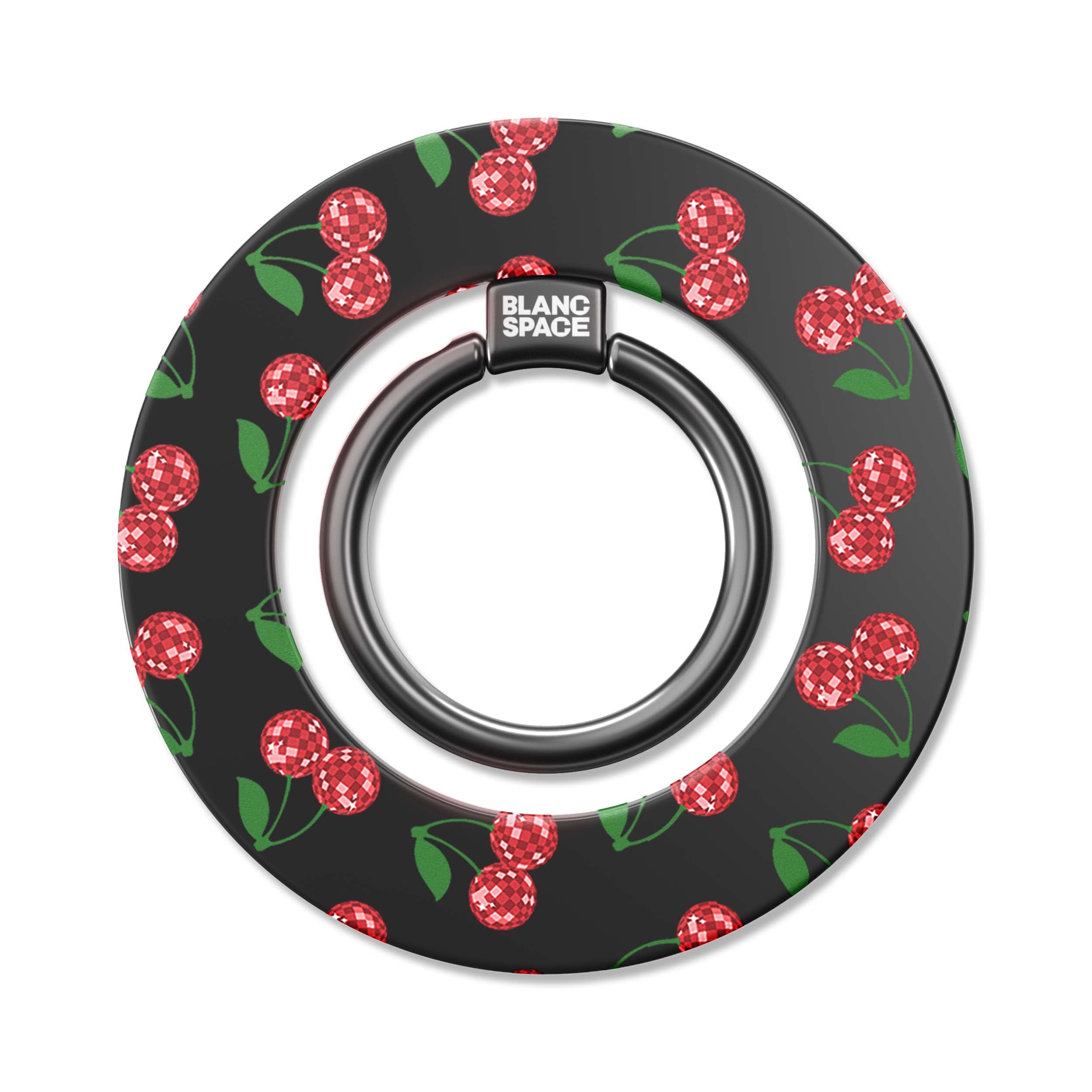 Summer Cherries Sky Magsafe Grip Black