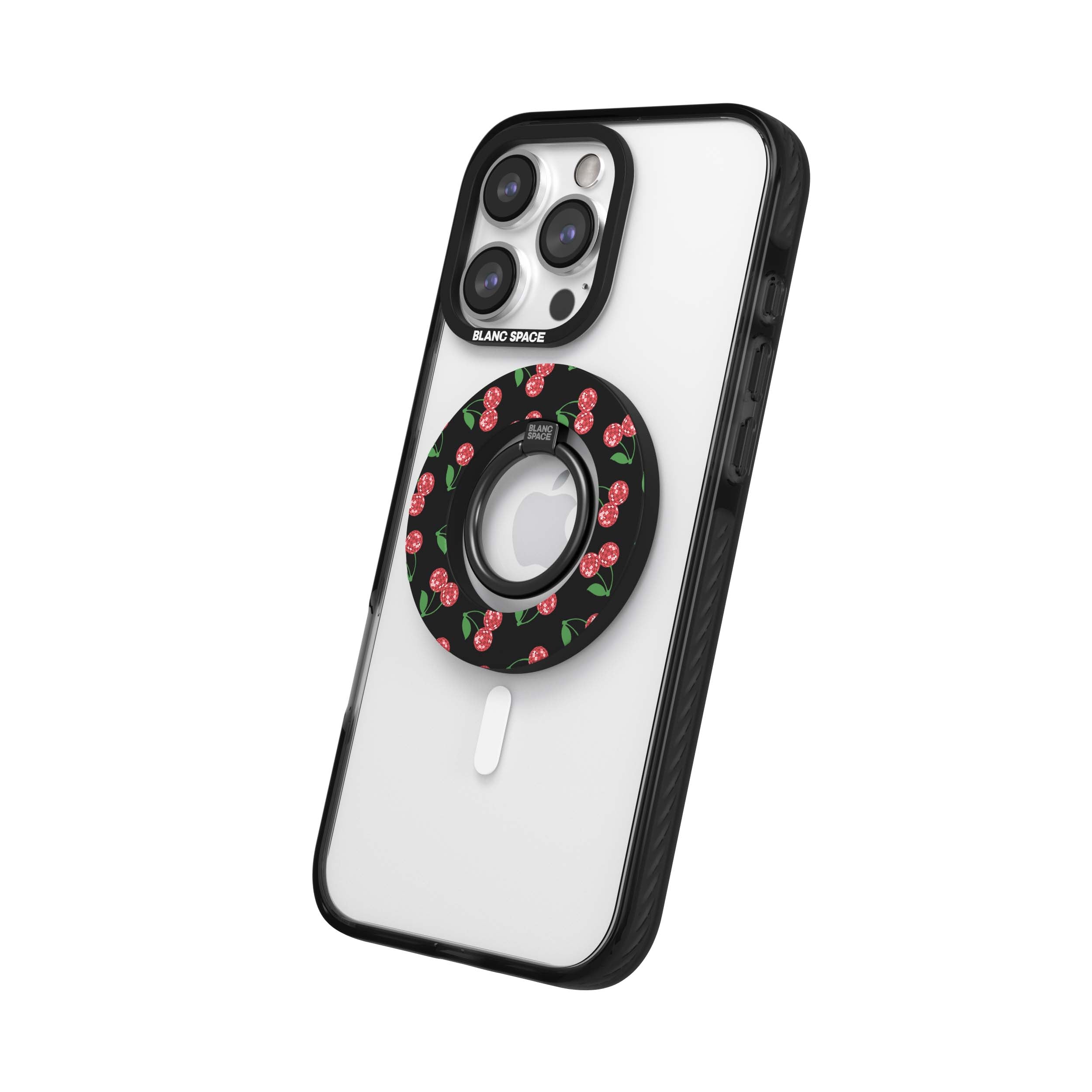 Summer Cherries Sky Magsafe Grip Black