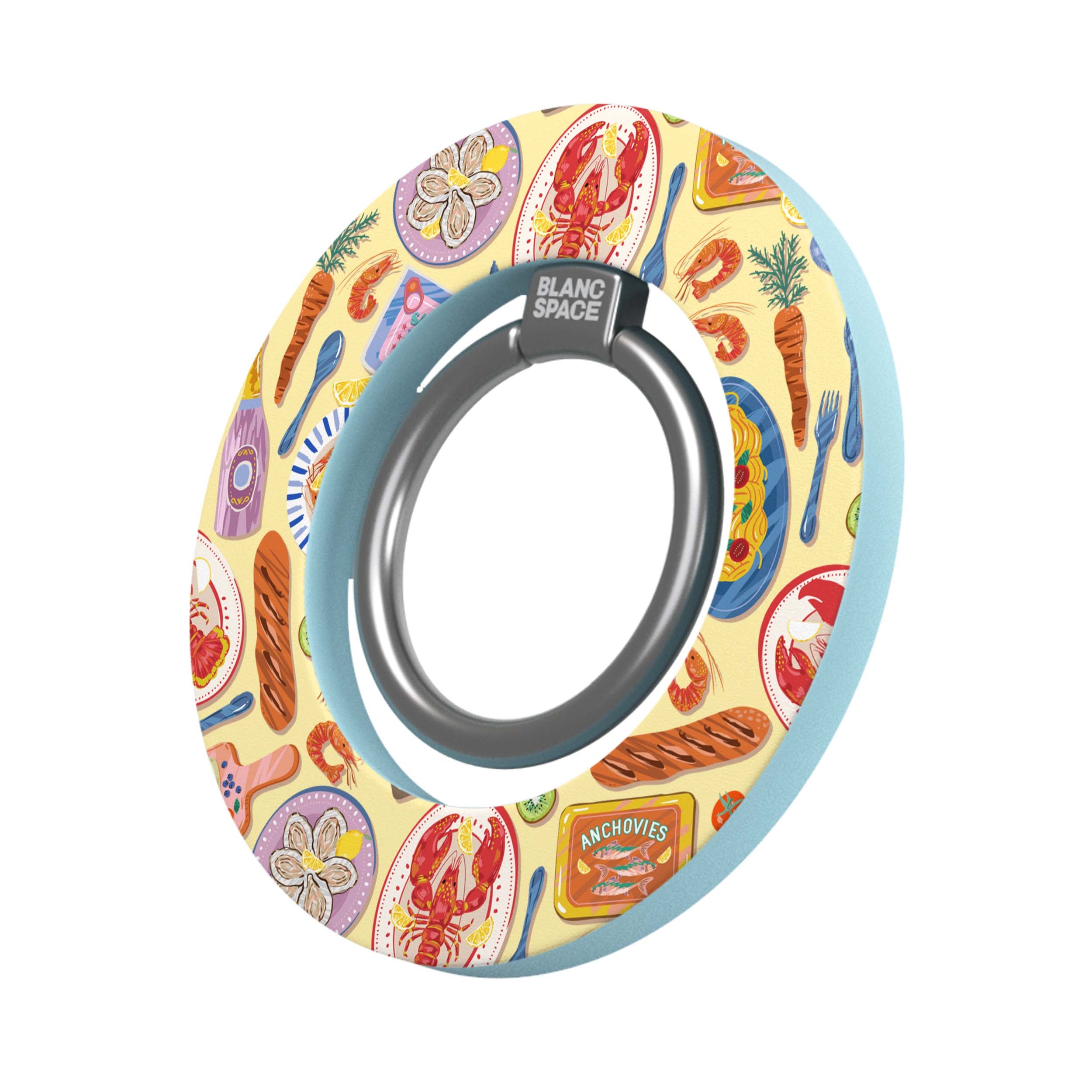 Seafood Pattern Magsafe Grip Magsafe Grip Blue