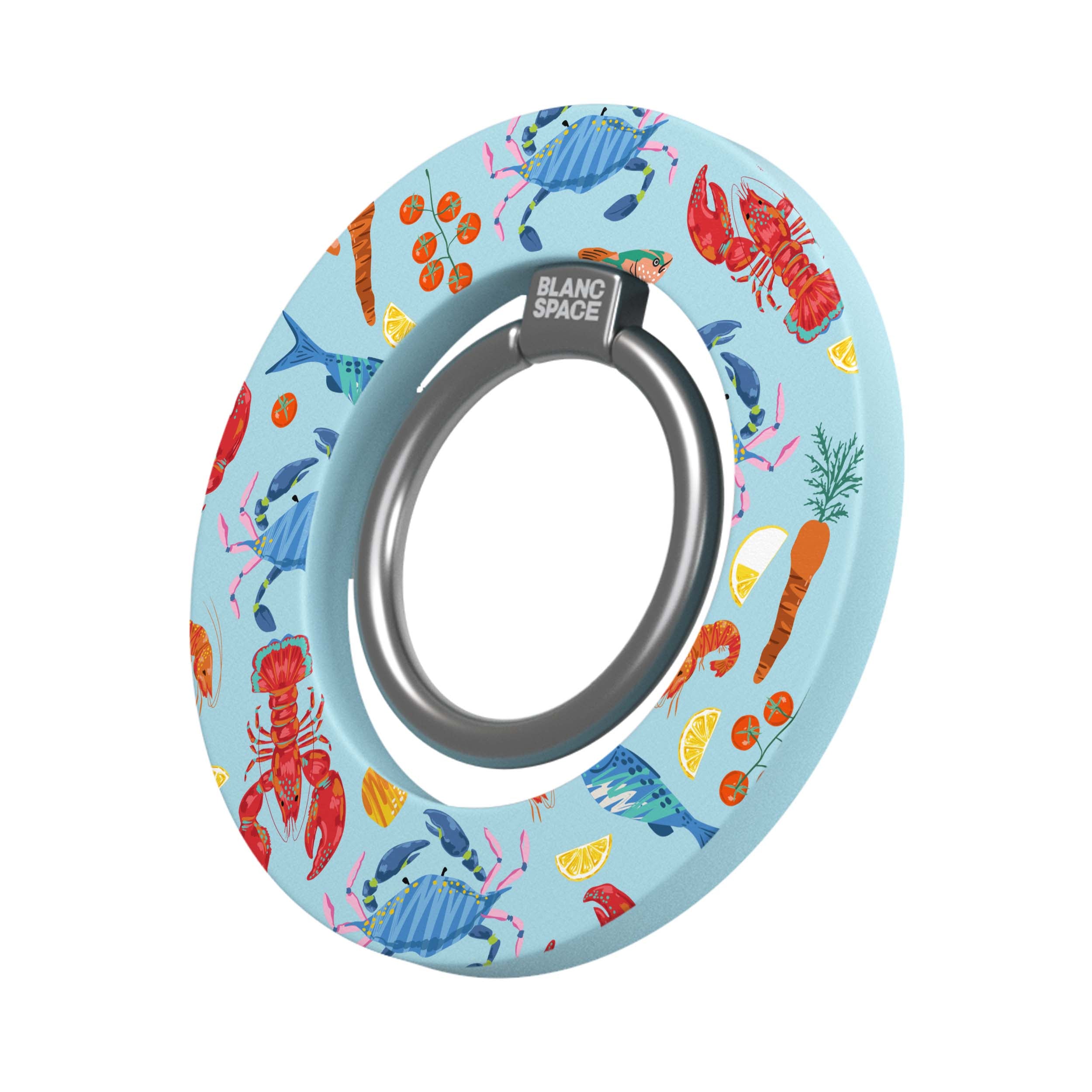 Seafood Pattern Magsafe Grip Magsafe Grip Blue