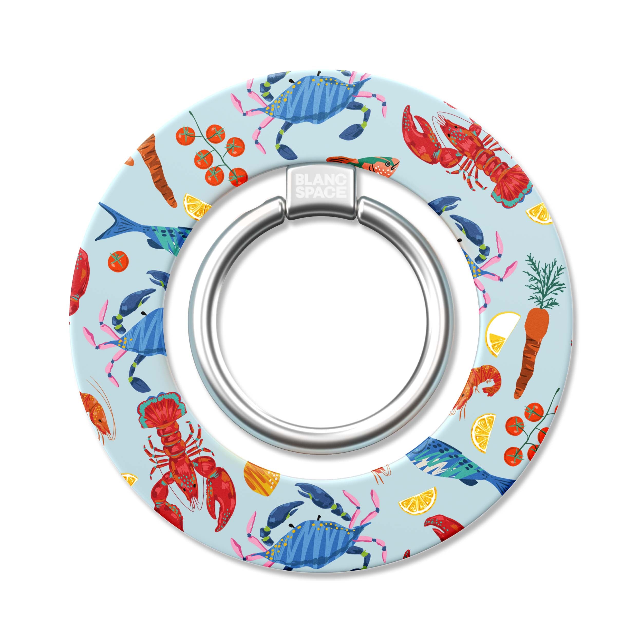 Seafood Pattern Magsafe Grip Magsafe Grip Blue