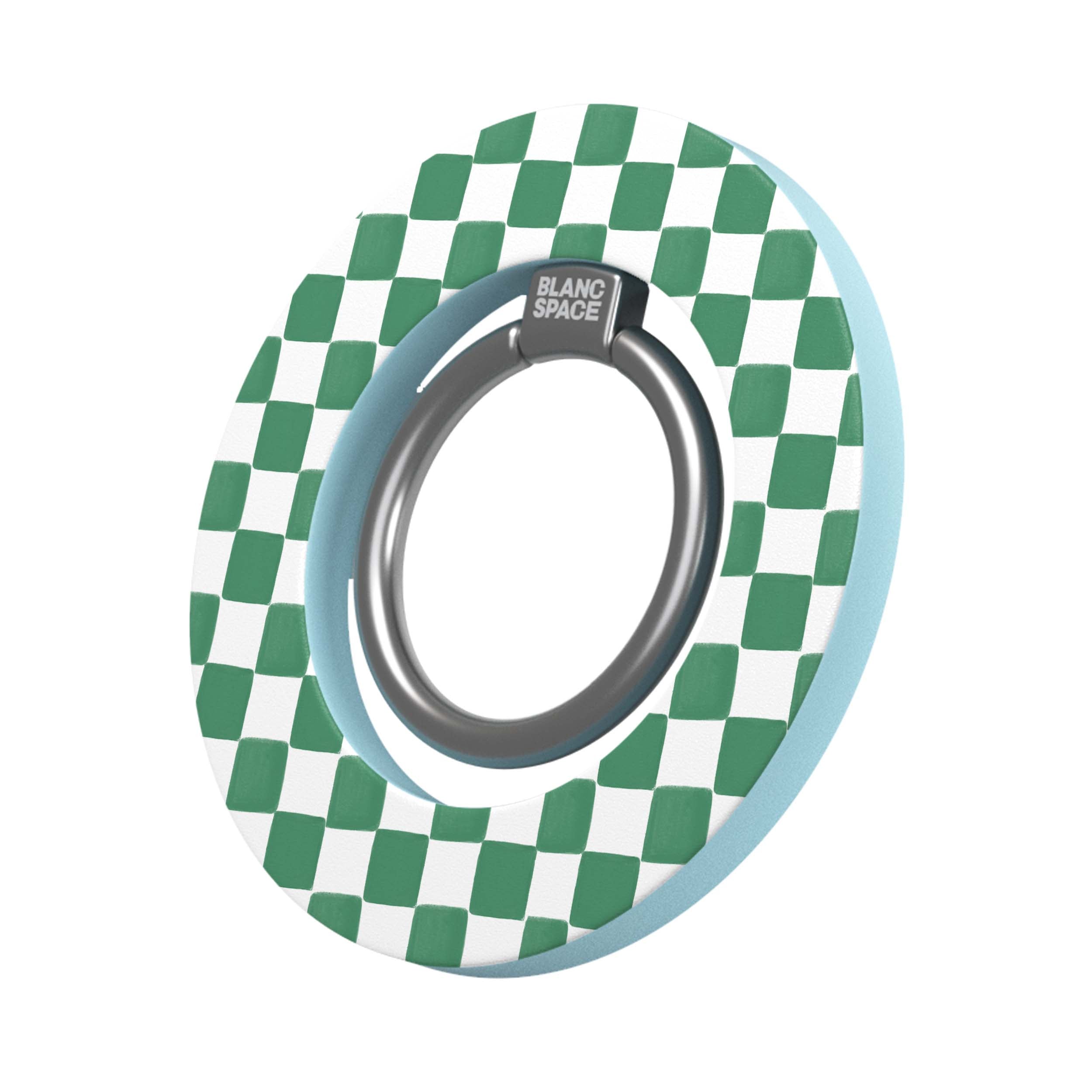 Coastal Italian Check Pattern Magsafe Grip Magsafe Grip Blue