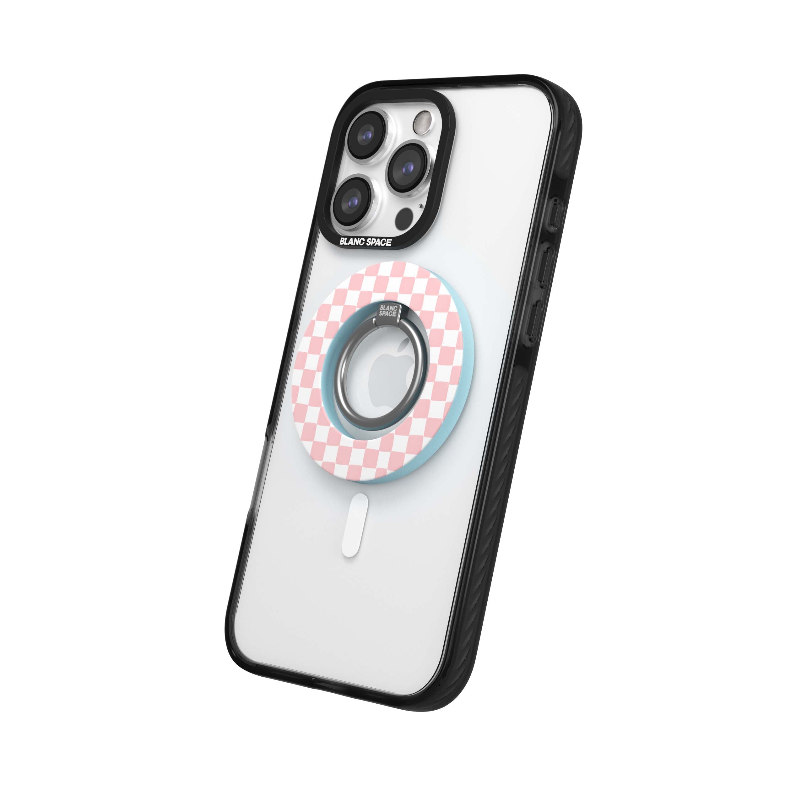 Coastal Italian Check Pattern Magsafe Grip Magsafe Grip Blue