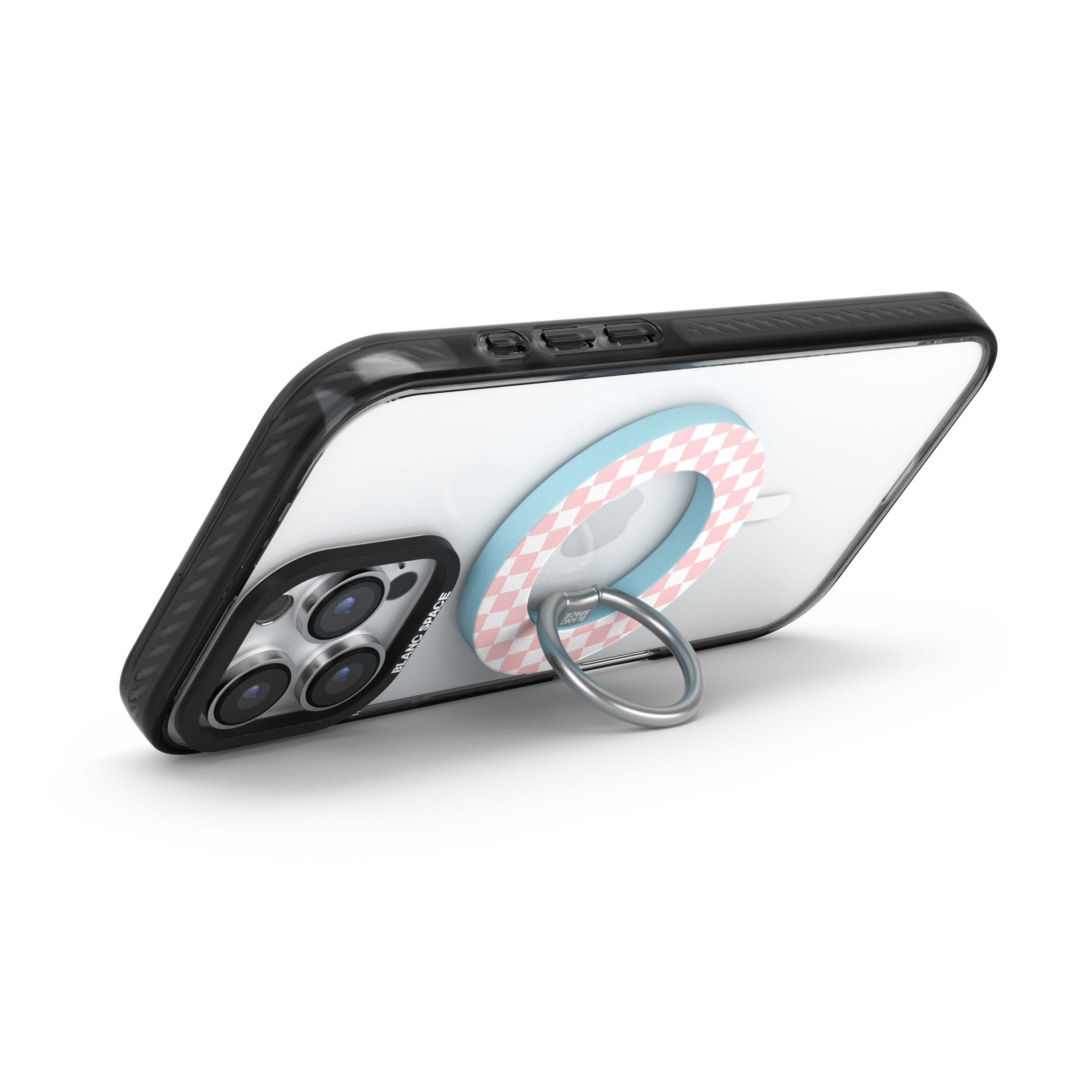 Coastal Italian Check Pattern Magsafe Grip Magsafe Grip Blue