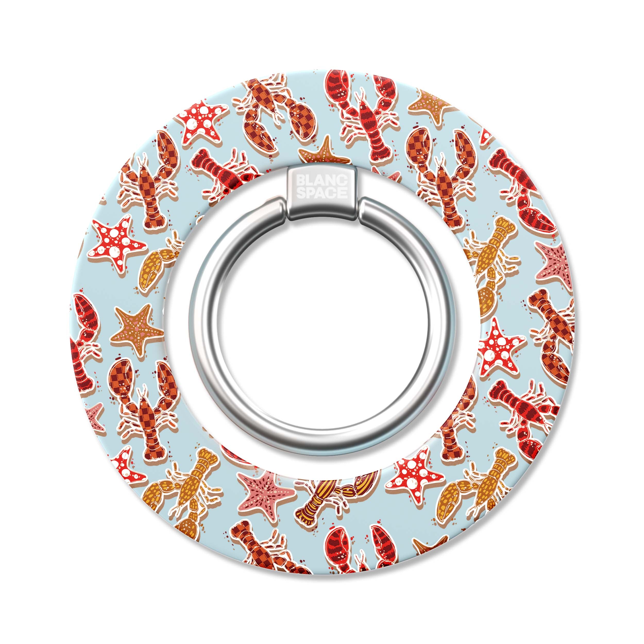 Coastal Italian Check Pattern Magsafe Grip Magsafe Grip Blue