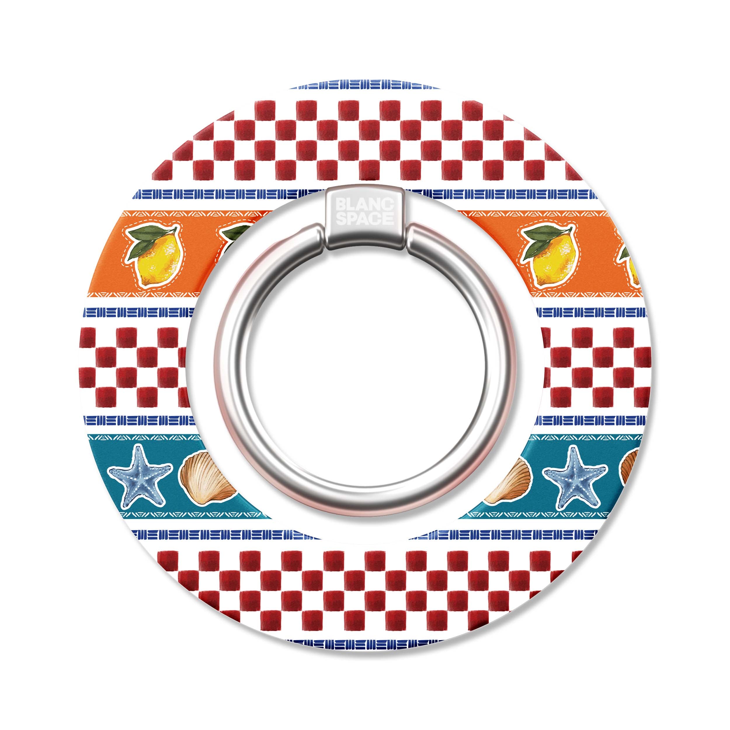 Coastal Italian Check Pattern Magsafe Grip Magsafe Grip Pink