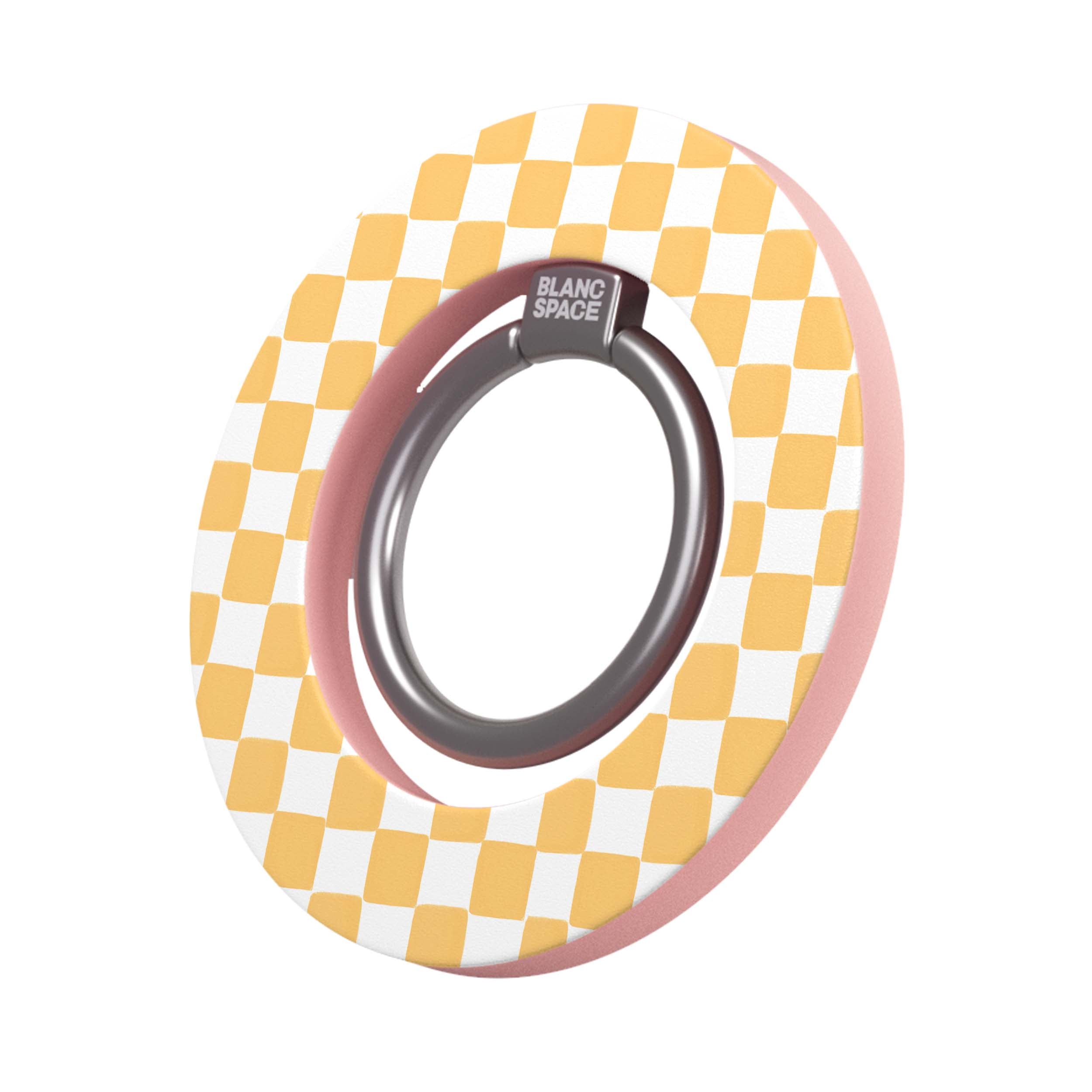 Coastal Italian Check Pattern Magsafe Grip Magsafe Grip Pink