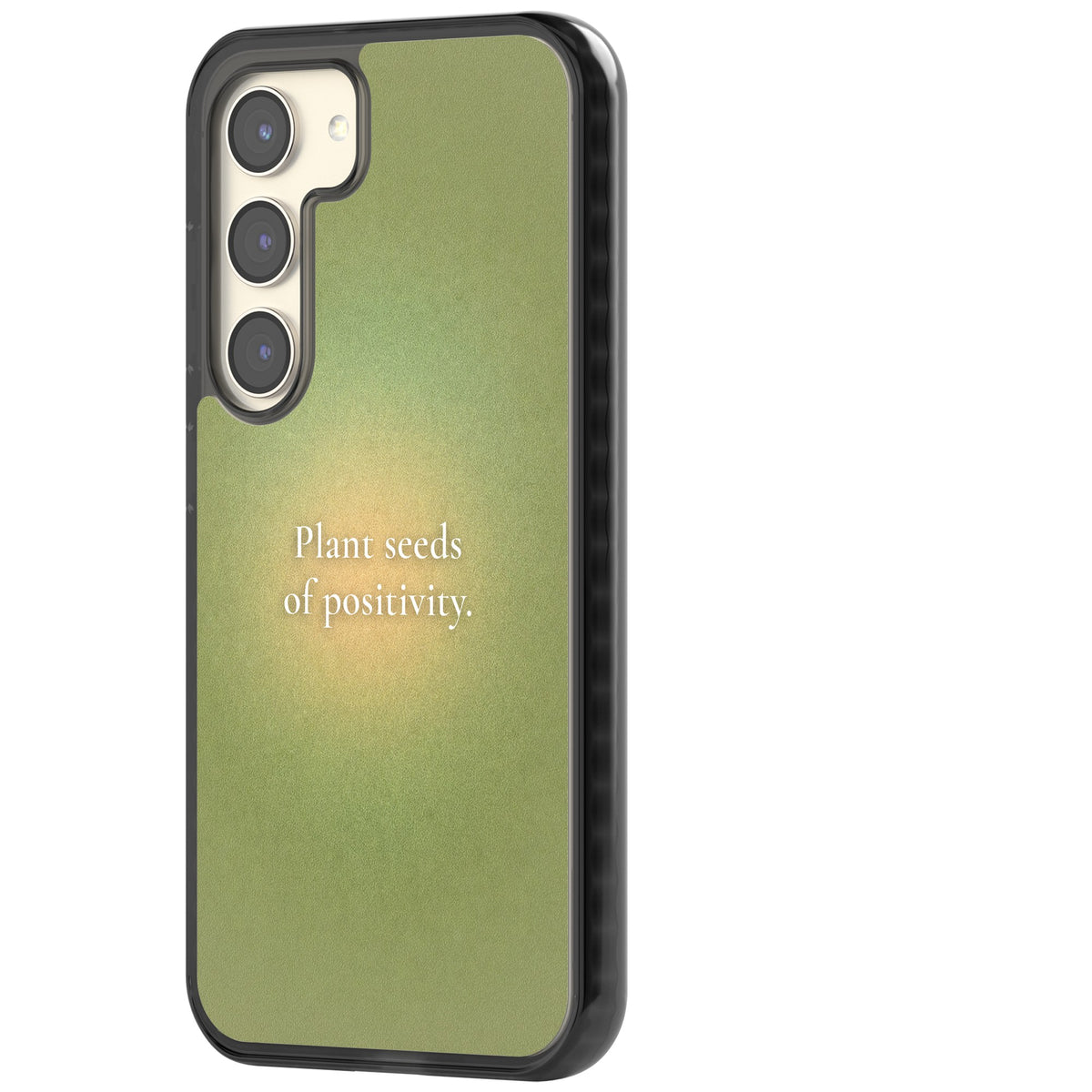Seeds of Positivity Samsung S22 / Samsung S22 Plus / Samsung S23 / Samsung S23 Plus / Samsung S24 / Samsung S24 Plus Impact Black Phone Case side