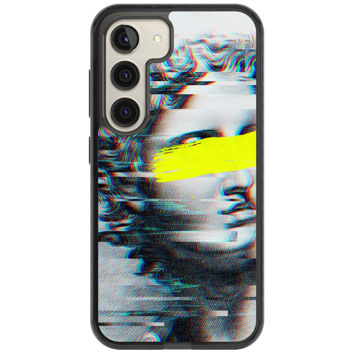 Glitched Fragment Samsung S22 / Samsung S22 Plus / Samsung S23 / Samsung S23 Plus / Samsung S24 / Samsung S24 Plus Impact Black Phone Case front