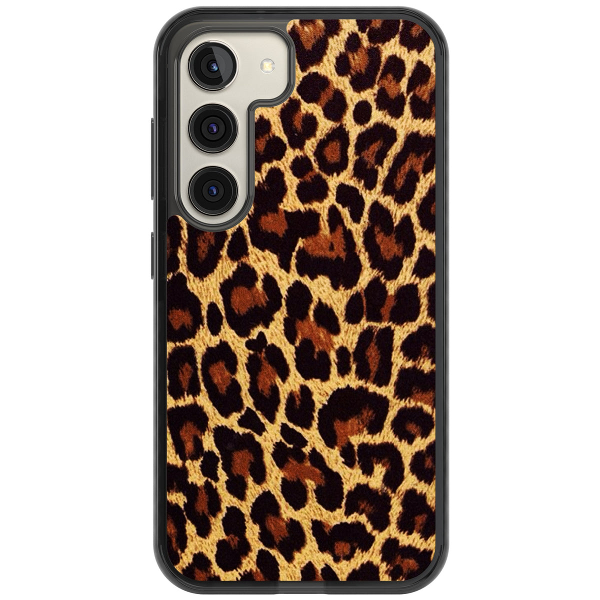 Classic Leopard Samsung S22 / Samsung S22 Plus / Samsung S23 / Samsung S23 Plus / Samsung S24 / Samsung S24 Plus Impact Black Phone Case front