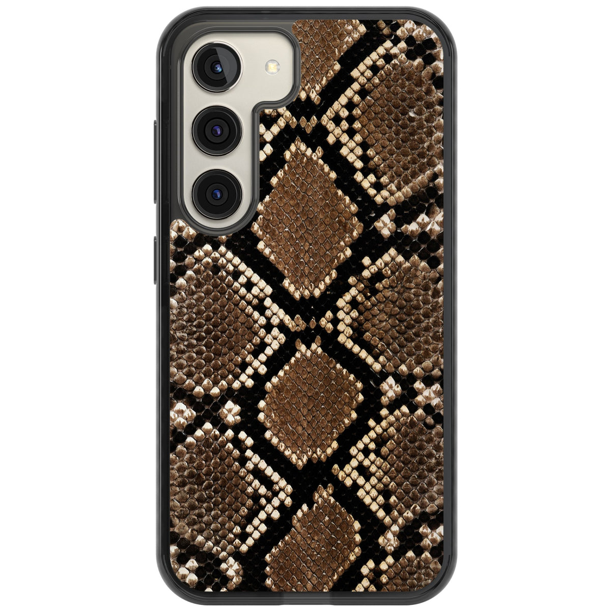 Snakeskin Samsung S22 / Samsung S22 Plus / Samsung S23 / Samsung S23 Plus / Samsung S24 / Samsung S24 Plus Impact Black Phone Case front