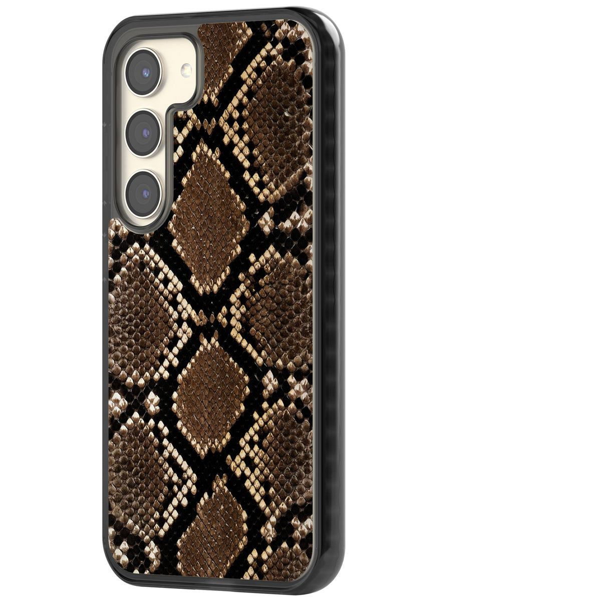 Snakeskin Samsung S22 / Samsung S22 Plus / Samsung S23 / Samsung S23 Plus / Samsung S24 / Samsung S24 Plus Impact Black Phone Case side