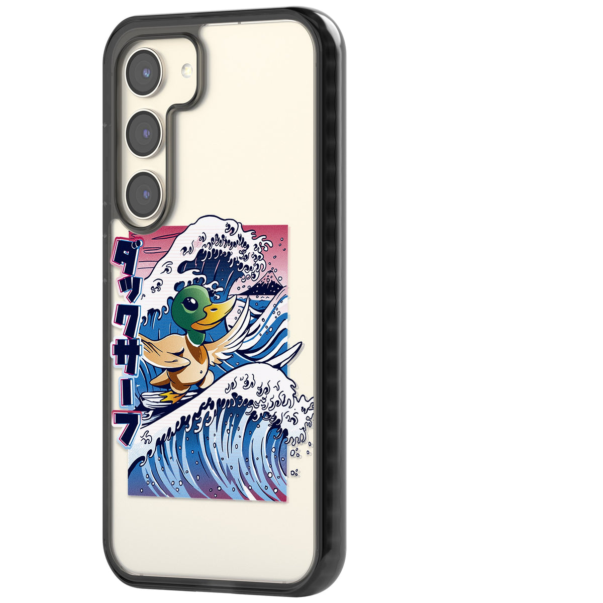 Duck Surf Samsung S22 / Samsung S22 Plus / Samsung S23 / Samsung S23 Plus / Samsung S24 / Samsung S24 Plus Impact Black Phone Case side
