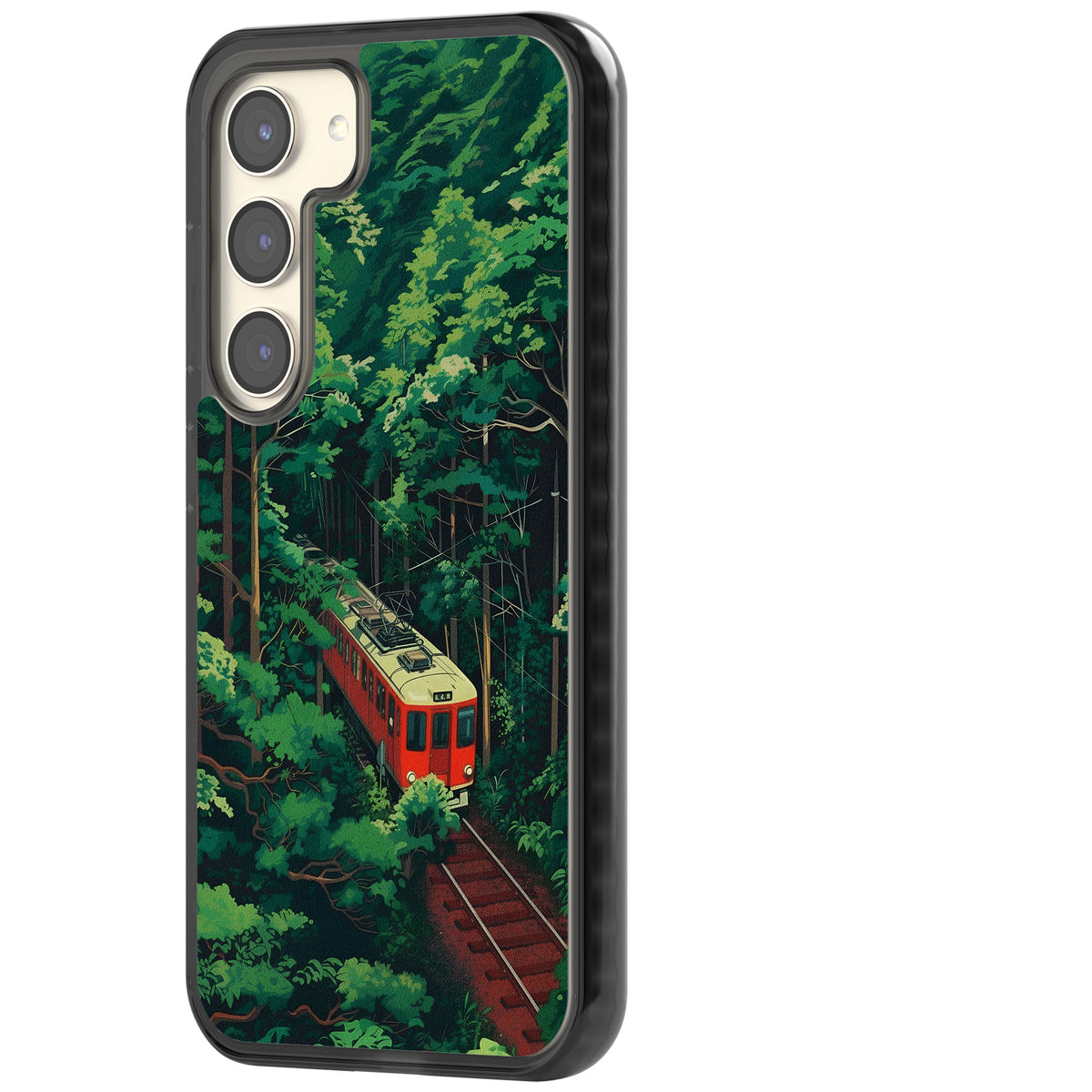 Railway In Toyama Samsung S22 / Samsung S22 Plus / Samsung S23 / Samsung S23 Plus / Samsung S24 / Samsung S24 Plus Impact Black Phone Case side