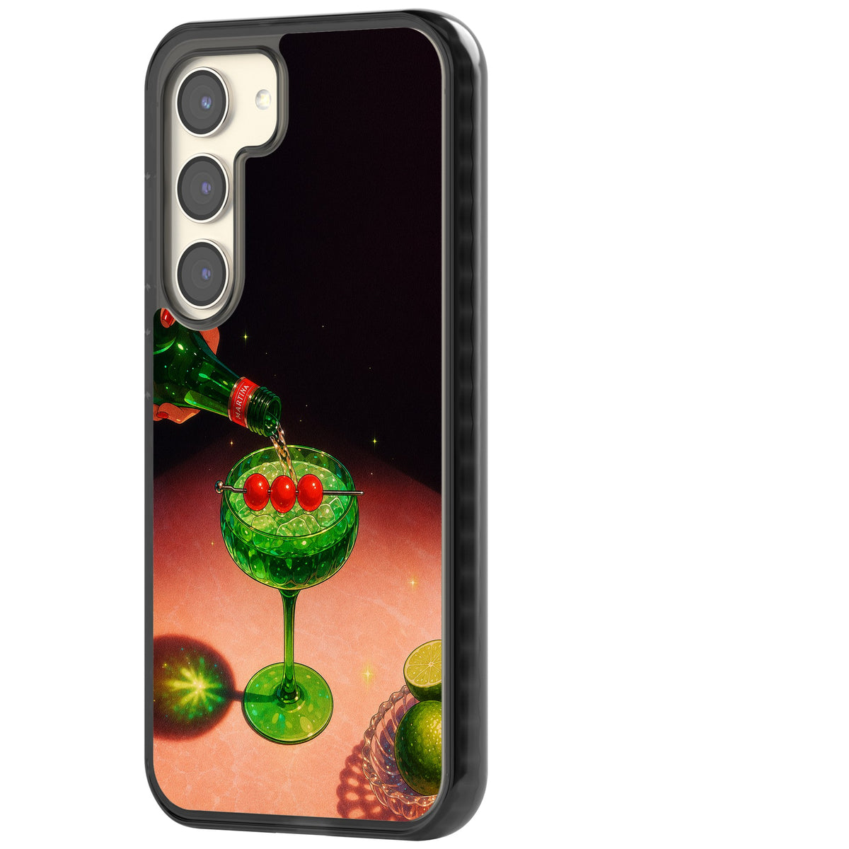 Absinthe Hour Samsung S22 / Samsung S22 Plus / Samsung S23 / Samsung S23 Plus / Samsung S24 / Samsung S24 Plus Impact Black Phone Case side