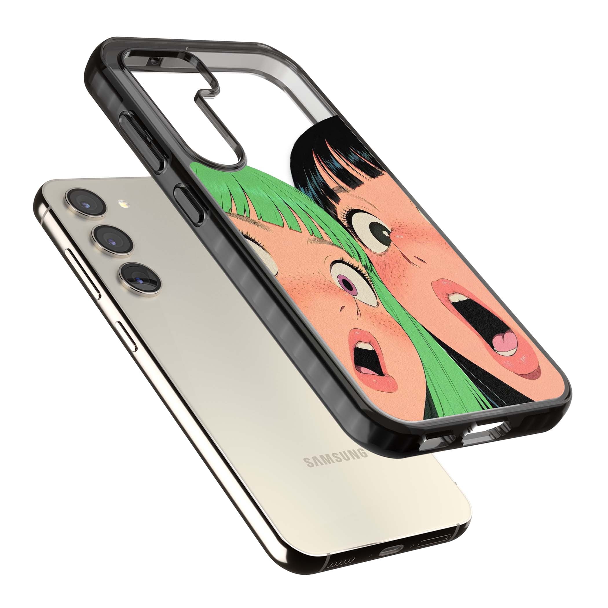 Gasp for her iPhone case | Black Impact case for Samsung Galaxy S24, Samsung Galaxy S23, Samsung Galaxy S22