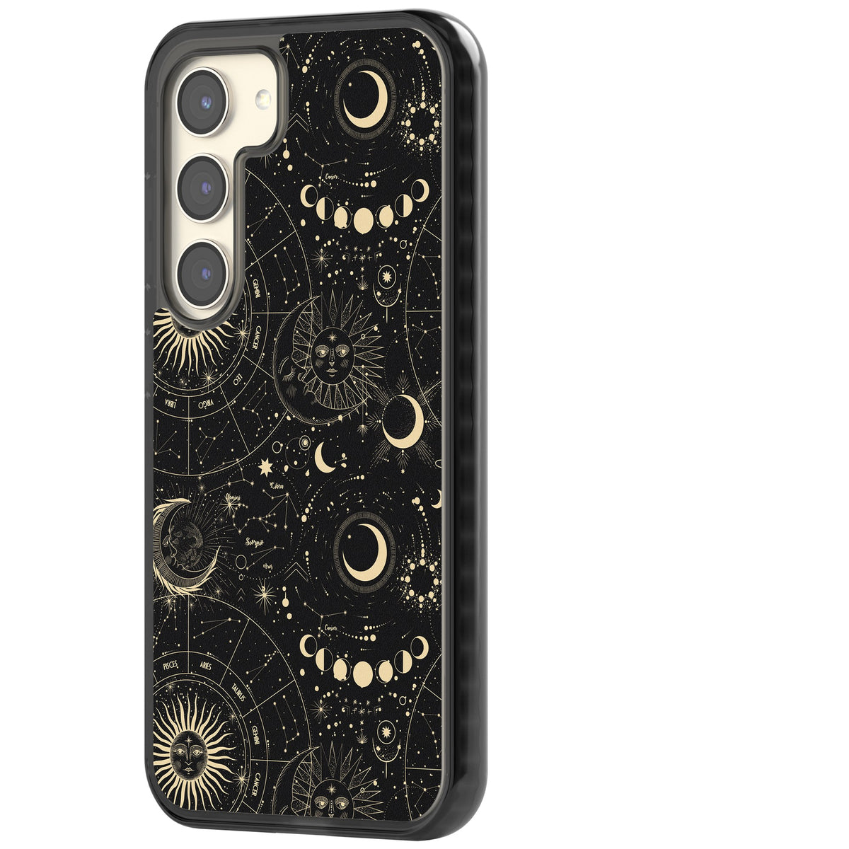 Celestial Cipher Samsung S22 / Samsung S22 Plus / Samsung S23 / Samsung S23 Plus / Samsung S24 / Samsung S24 Plus Impact Black Phone Case side