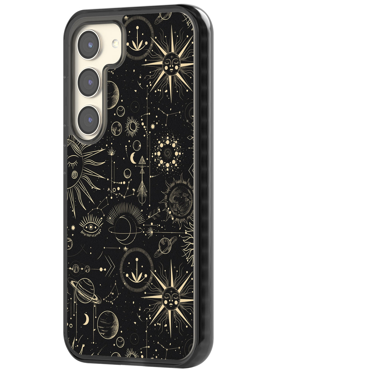 Cosmic Suns And Planets Samsung S22 / Samsung S22 Plus / Samsung S23 / Samsung S23 Plus / Samsung S24 / Samsung S24 Plus Impact Black Phone Case side