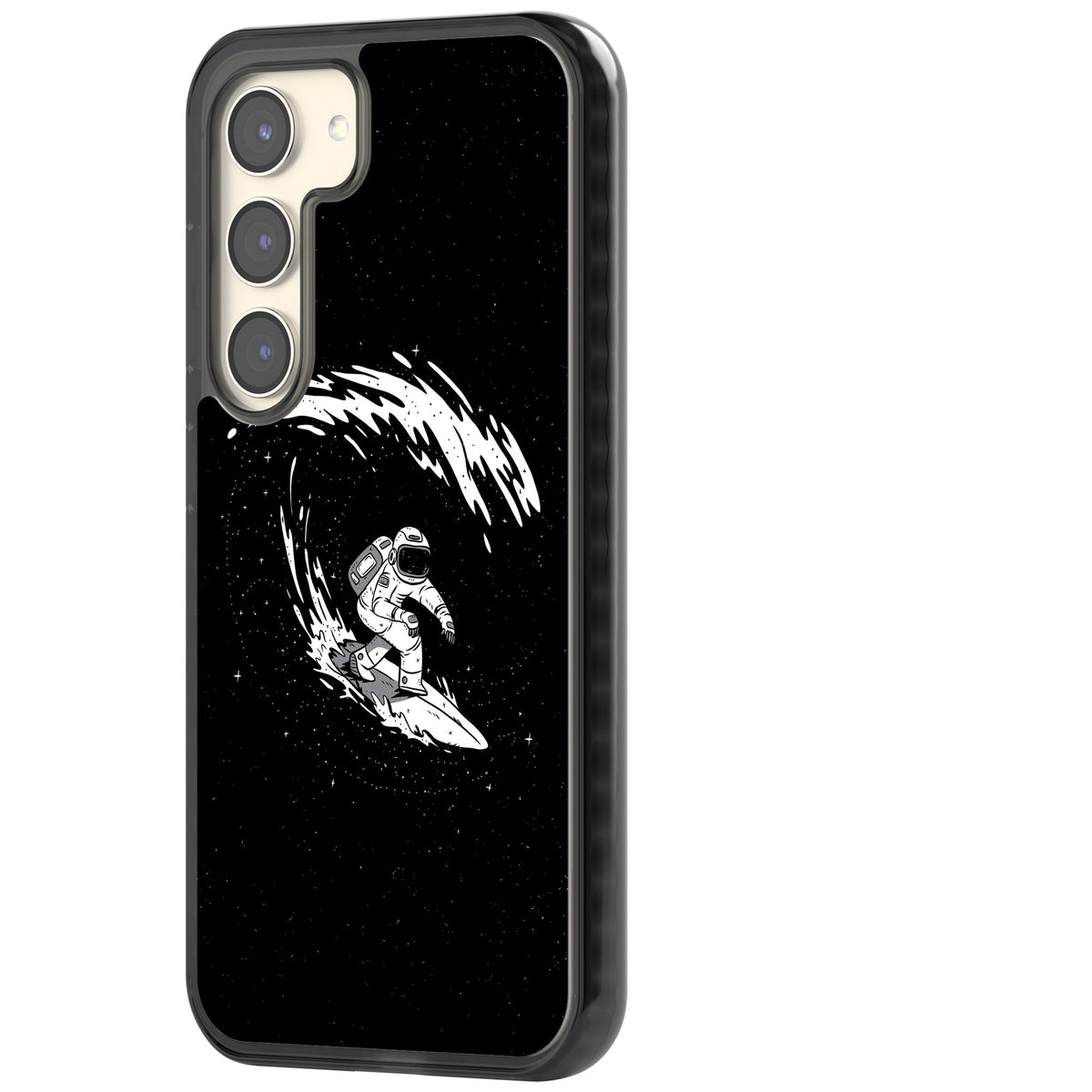 Cosmic Surf Samsung S22 / Samsung S22 Plus / Samsung S23 / Samsung S23 Plus / Samsung S24 / Samsung S24 Plus Impact Black Phone Case side