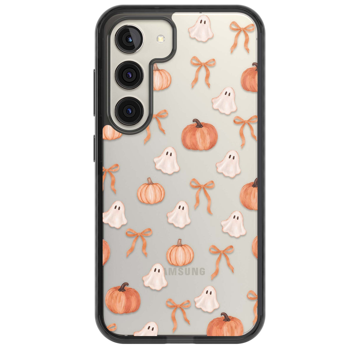 Bows, Ghosts & Pumpkins coquette iPhone case | Black Impact case for Samsung Galaxy S24, Samsung Galaxy S23, Samsung Galaxy S22