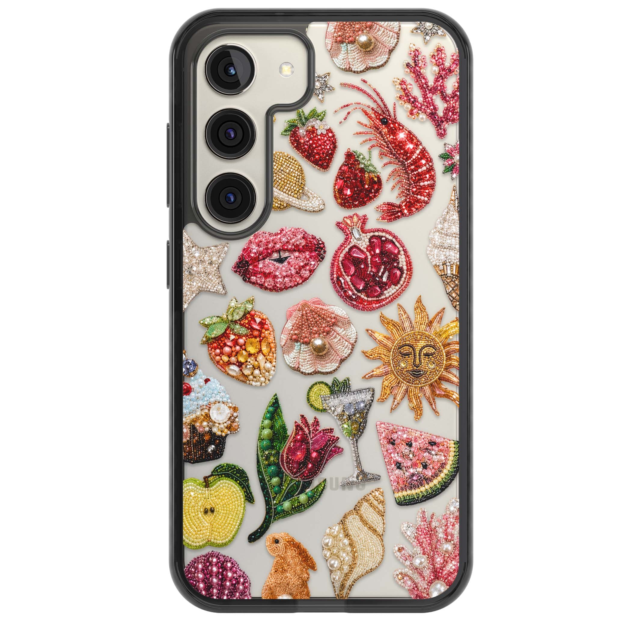 Beaded Riviera coquette iPhone case | Black Impact case for Samsung Galaxy S24, Samsung Galaxy S23, Samsung Galaxy S22