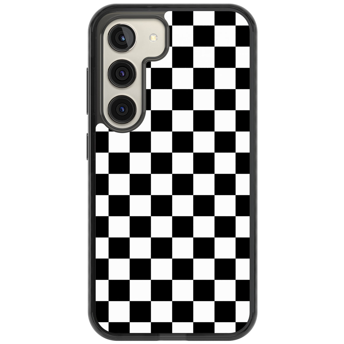 Checkerboard Samsung S22 / Samsung S22 Plus / Samsung S23 / Samsung S23 Plus / Samsung S24 / Samsung S24 Plus Impact Black Phone Case front