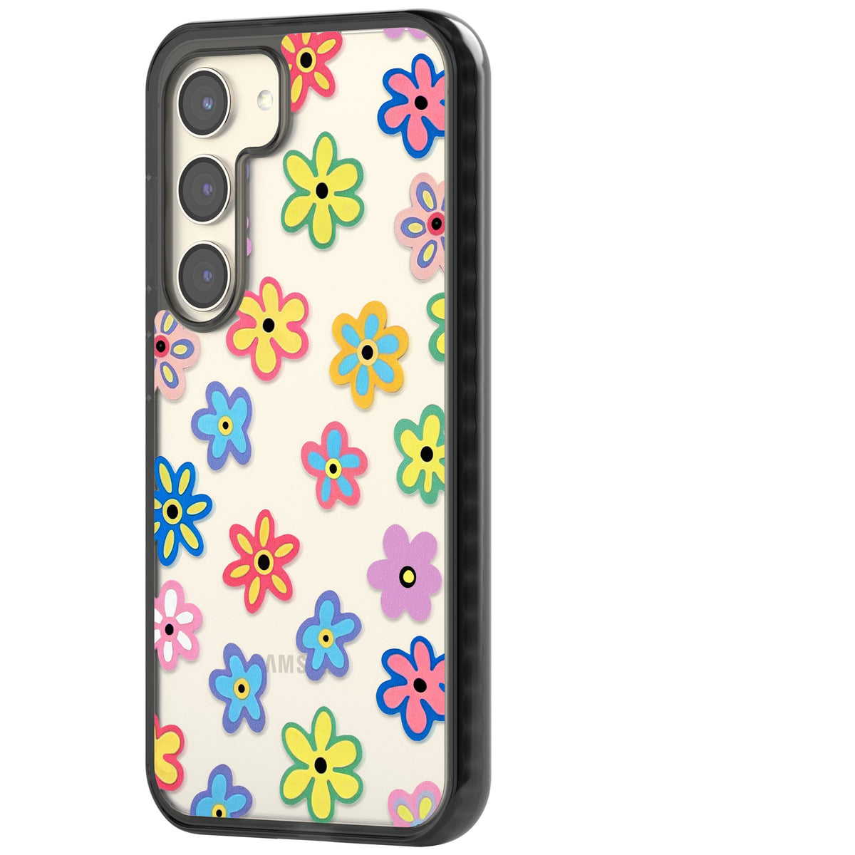 Bloom Pop Samsung S22 / Samsung S22 Plus / Samsung S23 / Samsung S23 Plus / Samsung S24 / Samsung S24 Plus Impact Black Phone Case side